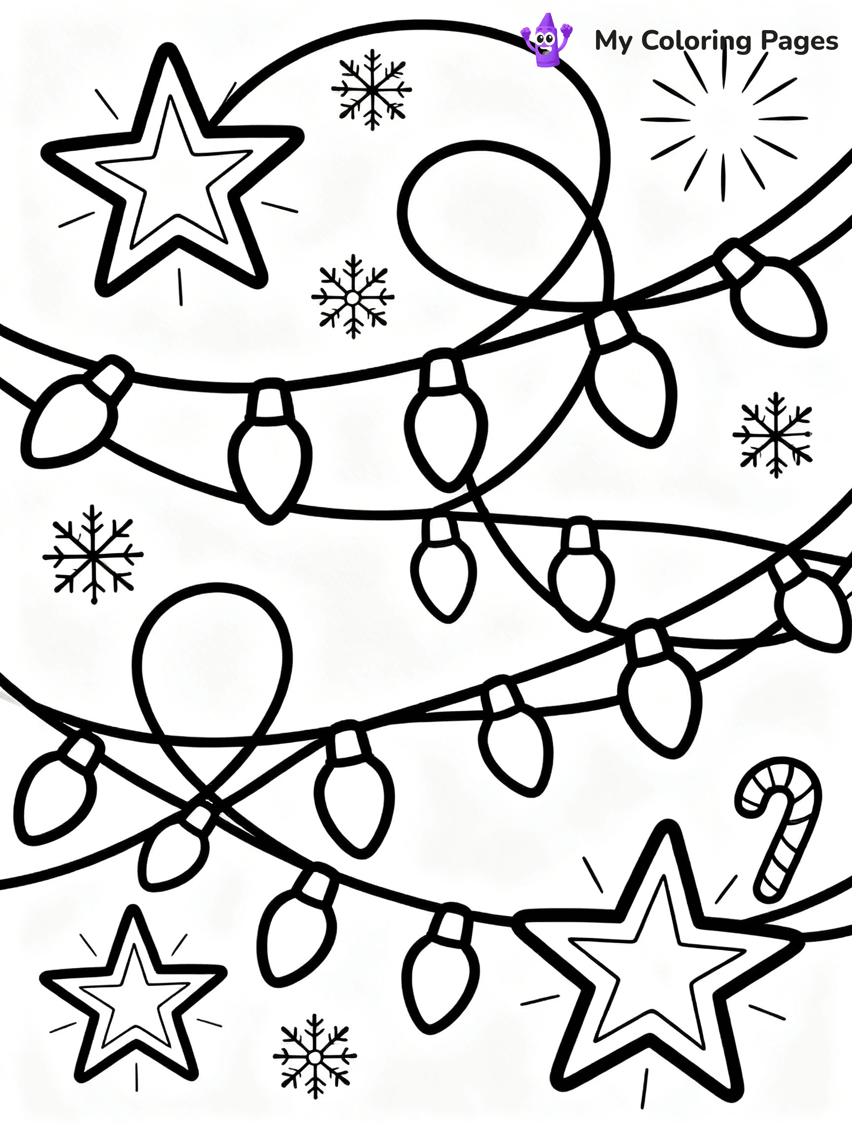 Christmas Lights Coloring Pages - 89