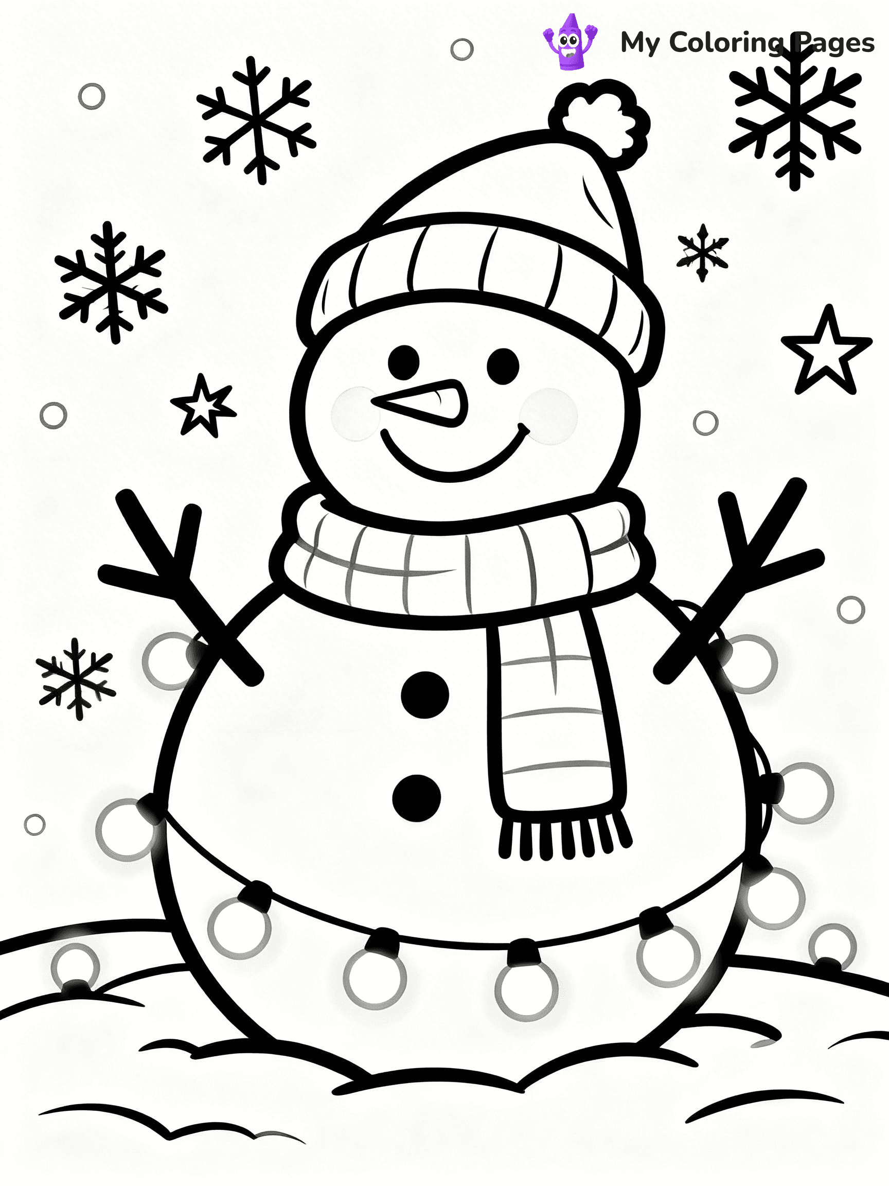 Christmas Lights Coloring Pages - 81