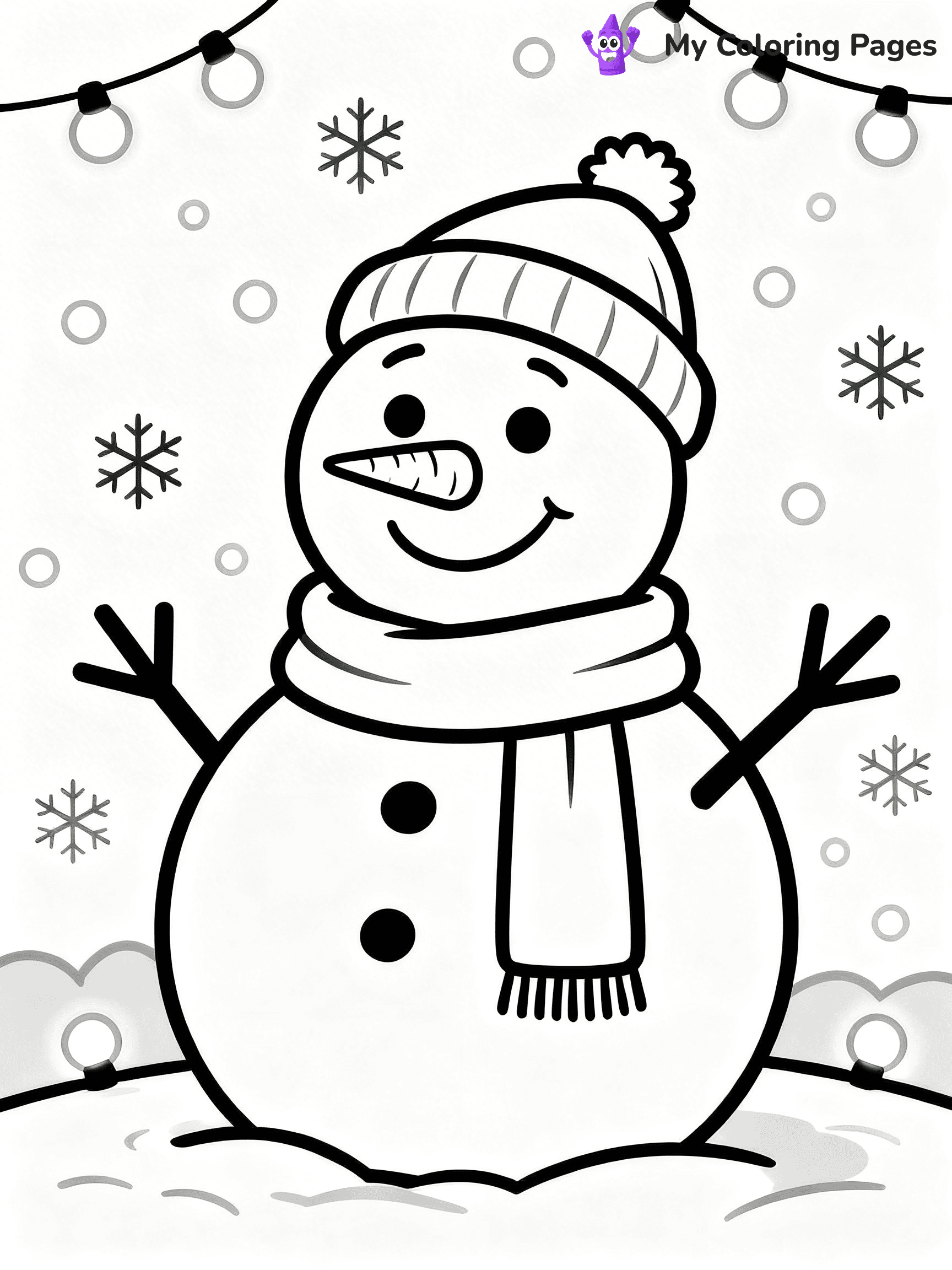Christmas Lights Coloring Pages - 80