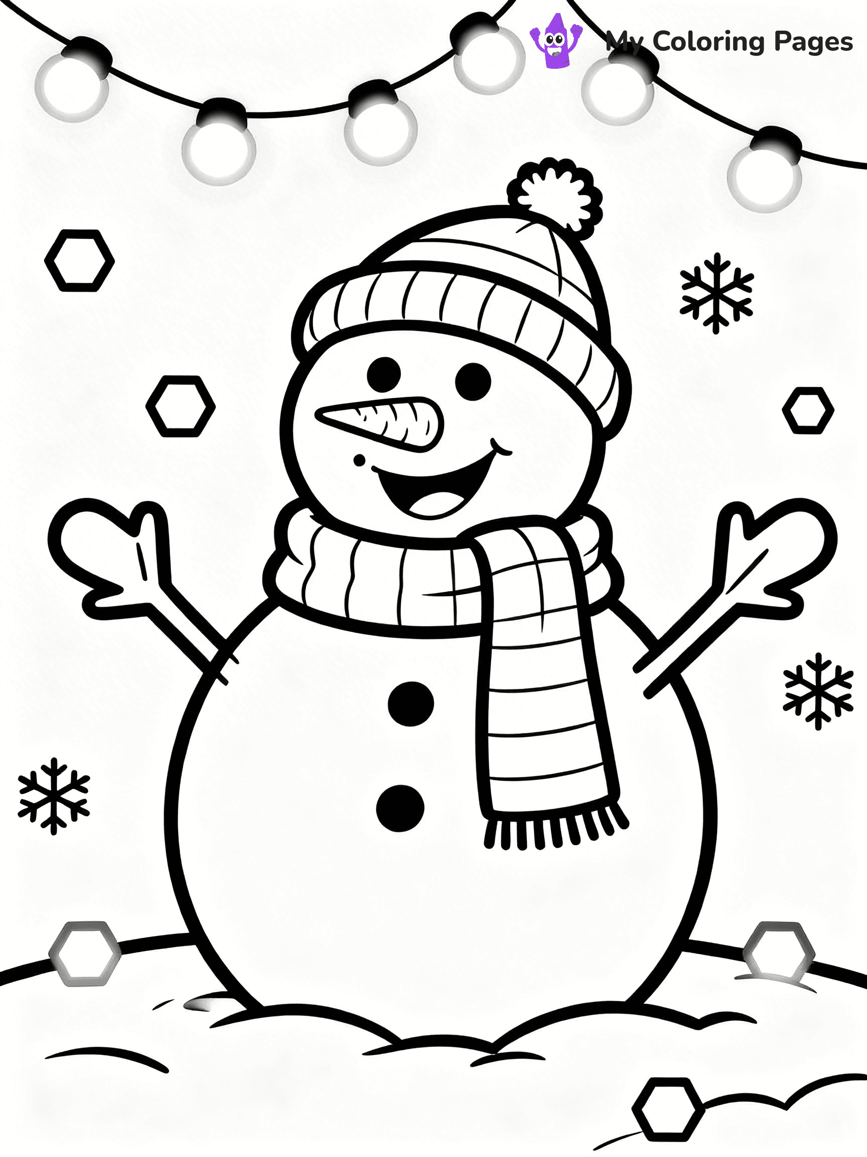 Christmas Lights Coloring Pages - 79