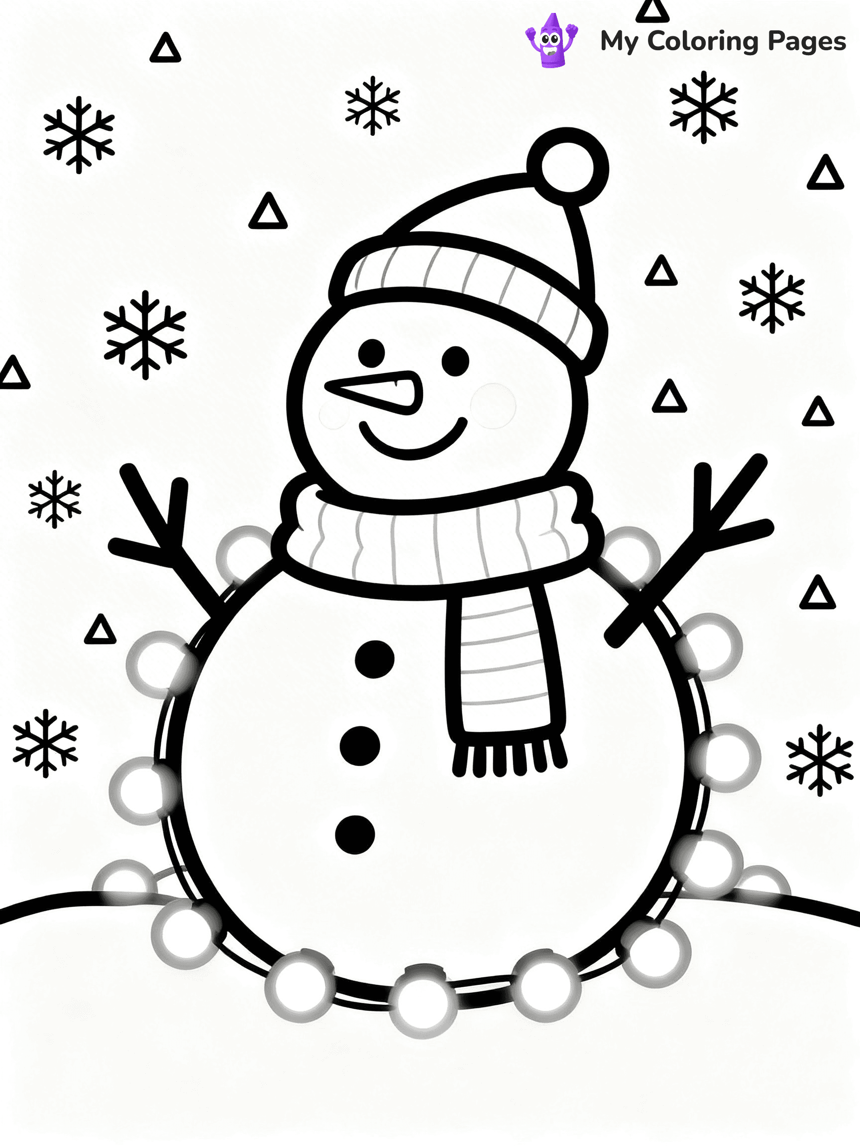 Christmas Lights Coloring Pages - 78