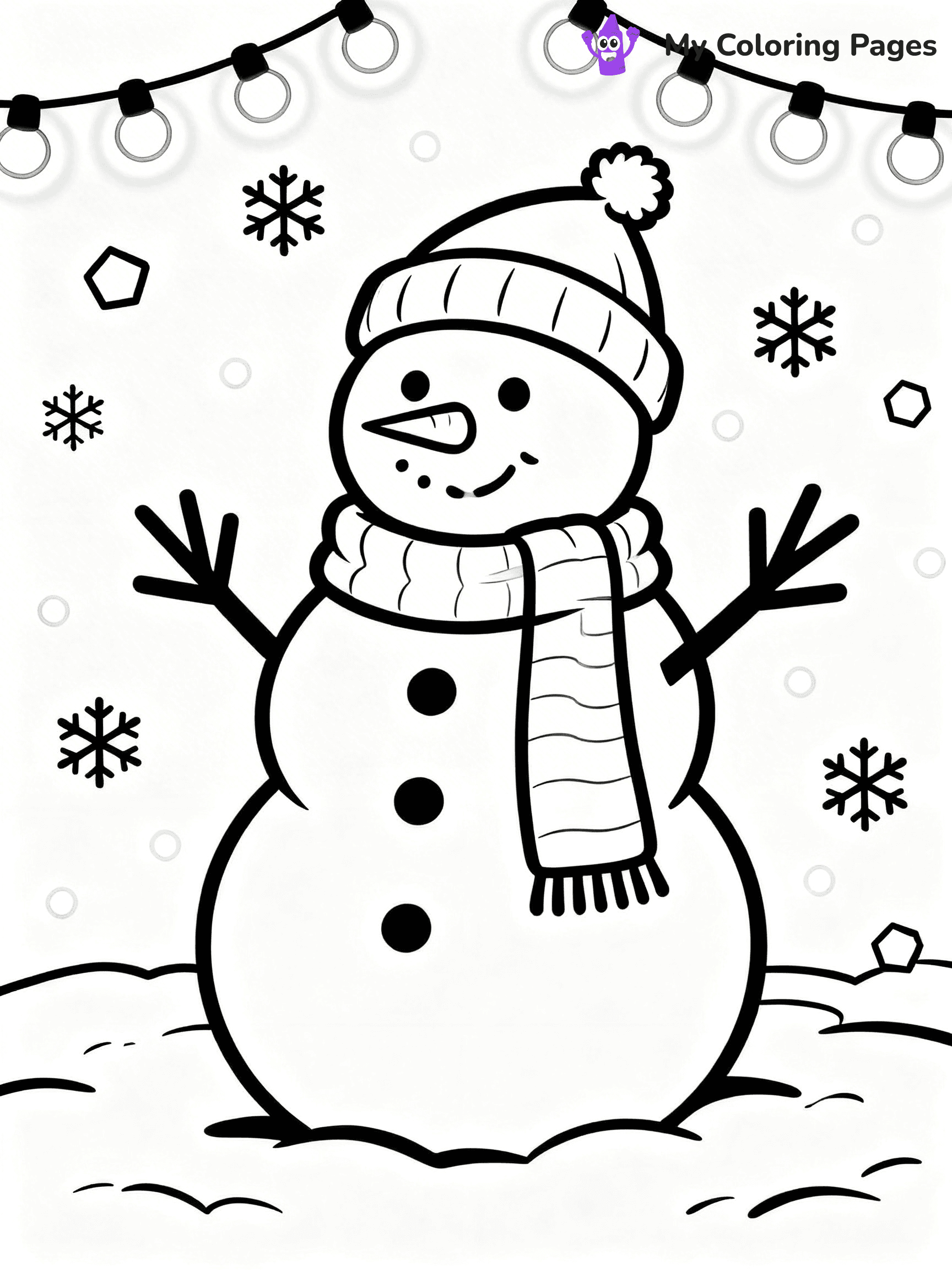 Christmas Lights Coloring Pages - 76