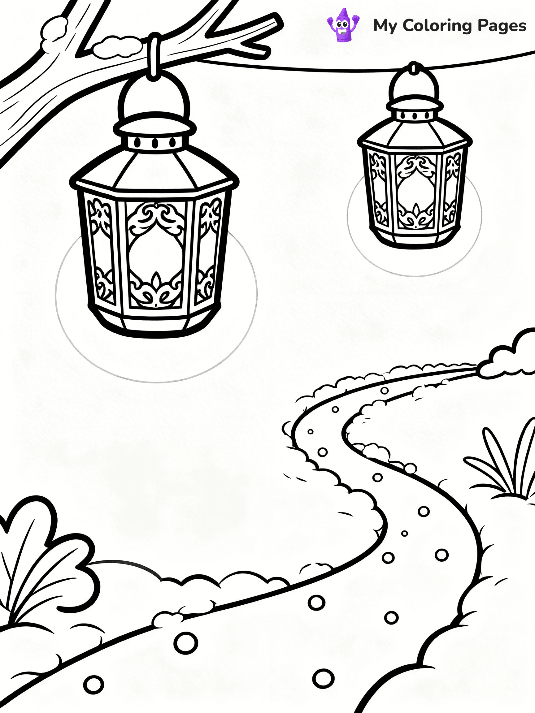 Christmas Lights Coloring Pages - 71