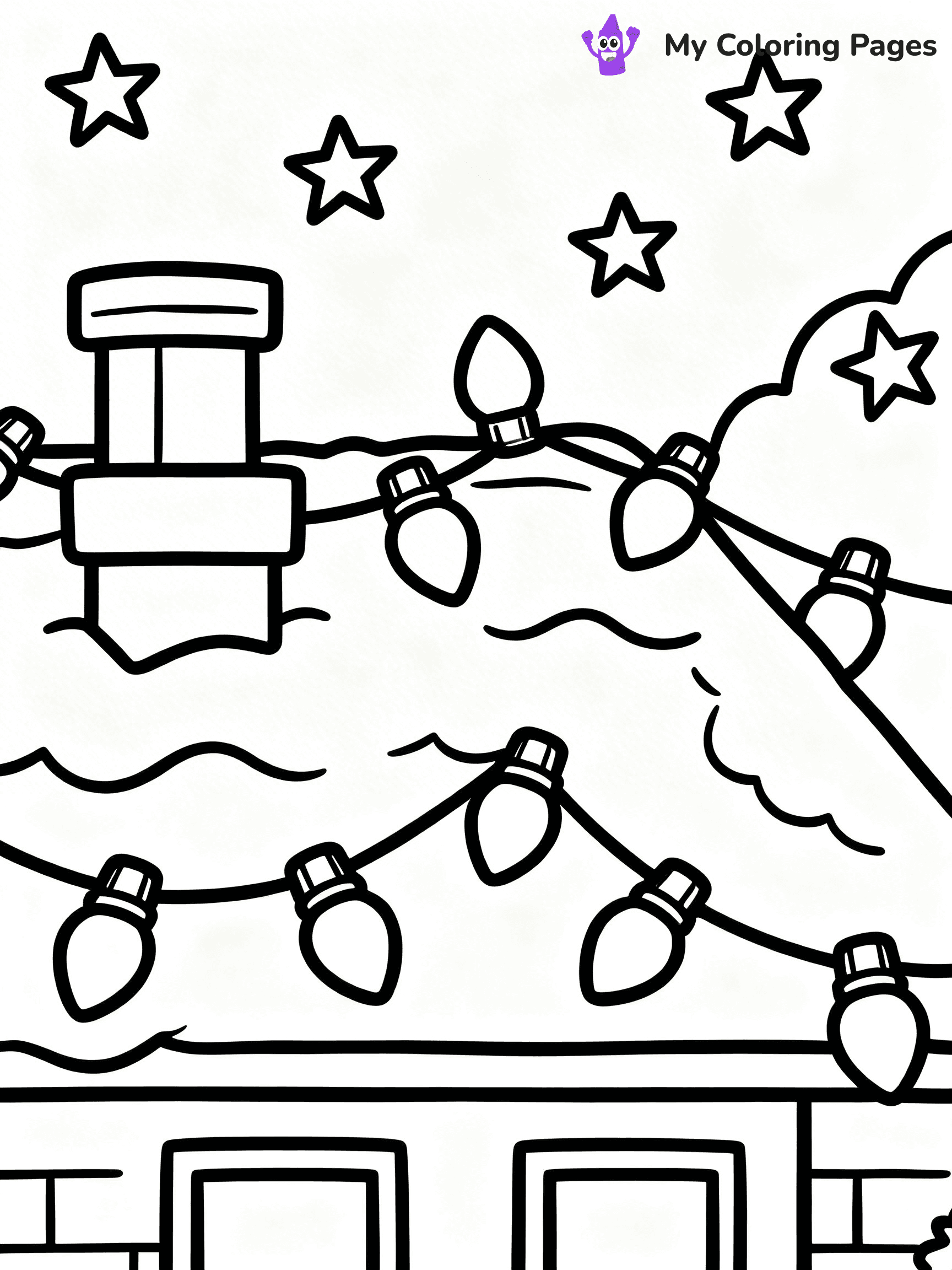 Christmas Lights Coloring Pages - 69