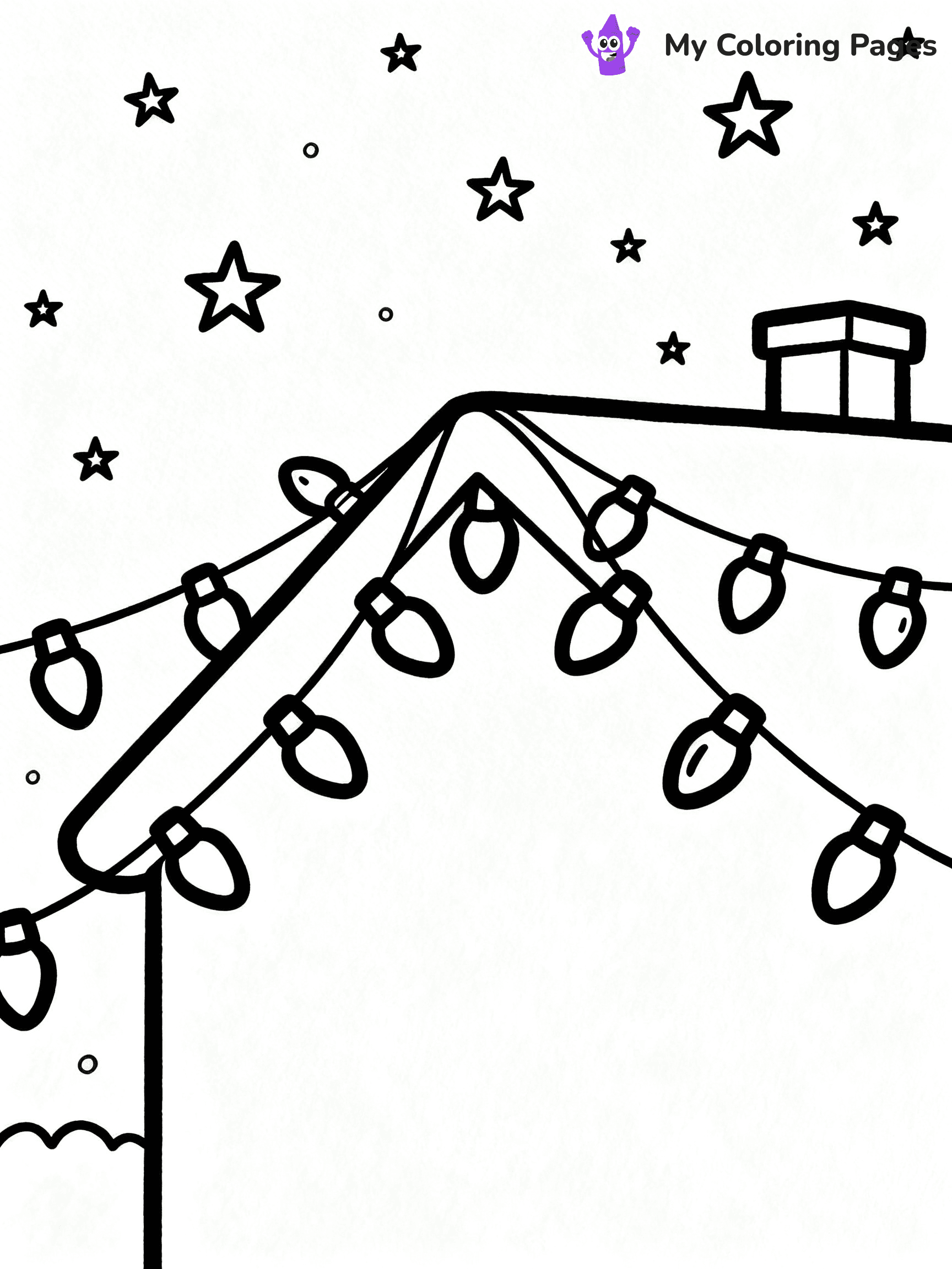 Christmas Lights Coloring Pages - 63
