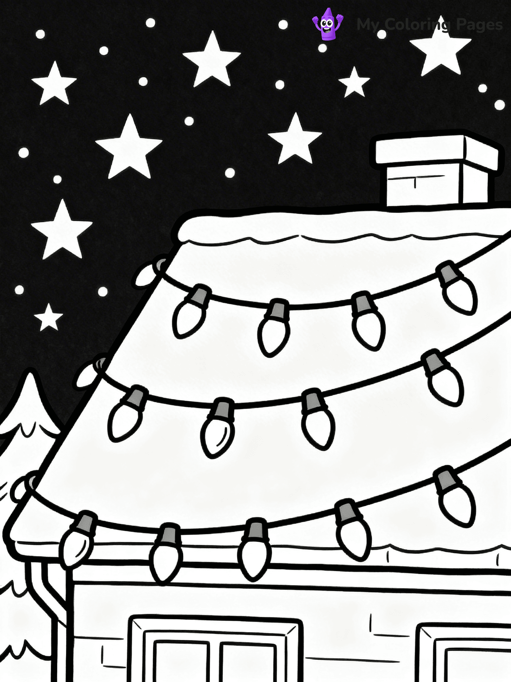 Christmas Lights Coloring Pages - 61