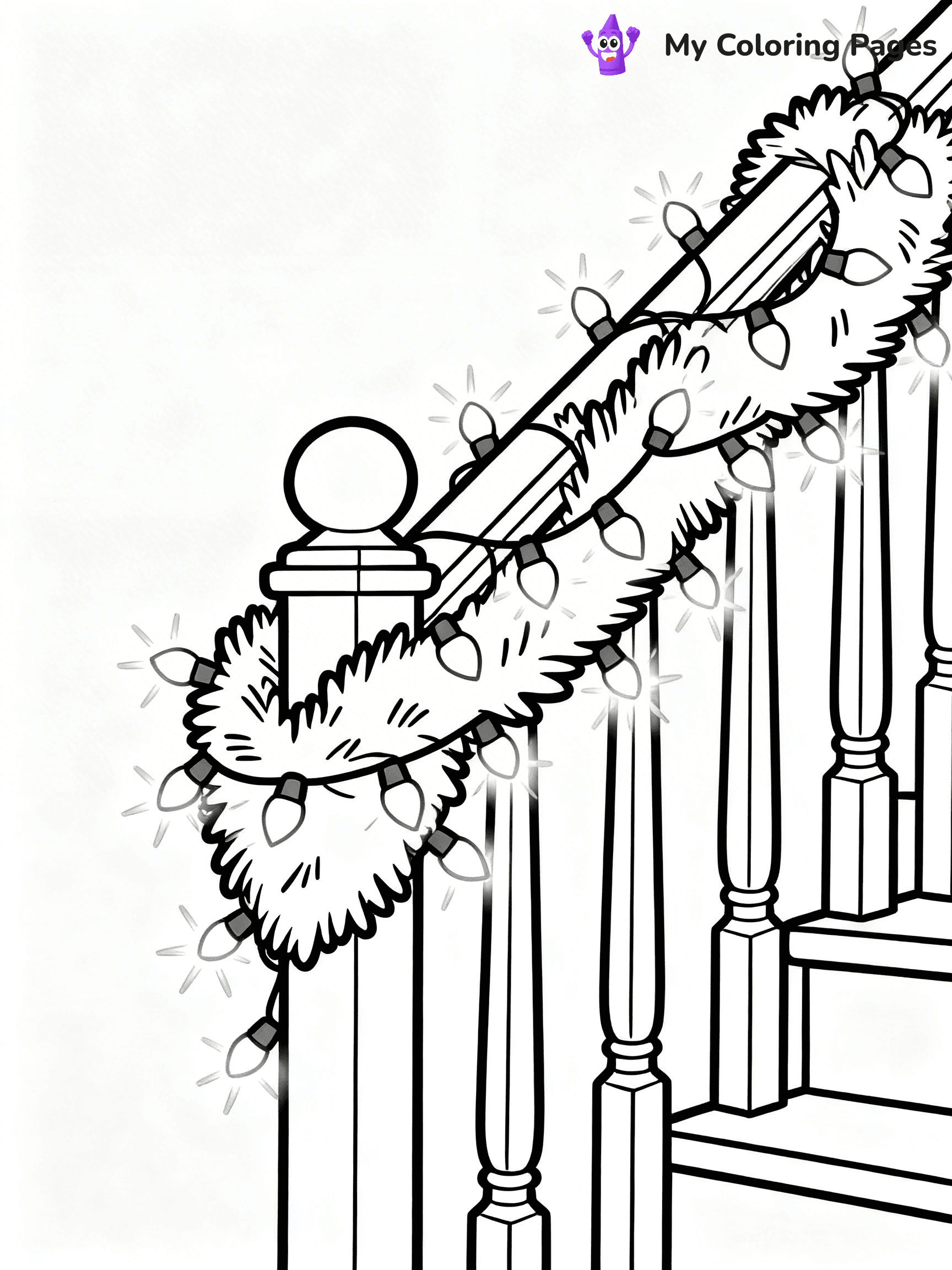 Christmas Lights Coloring Pages - 56