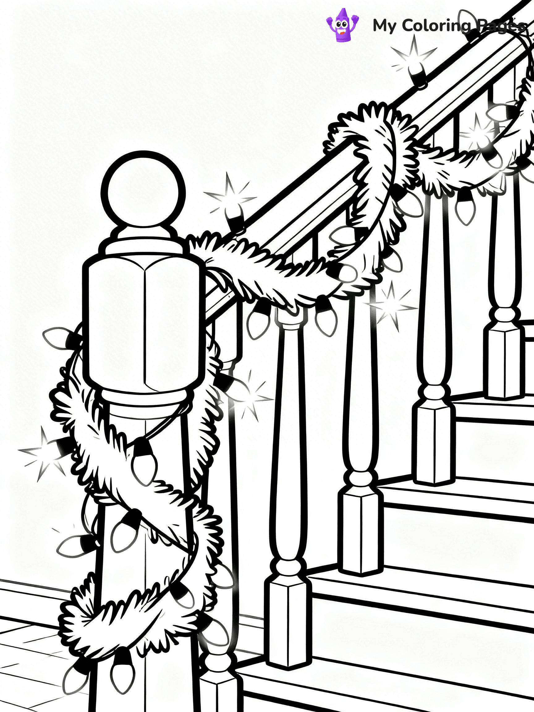 Christmas Lights Coloring Pages - 54
