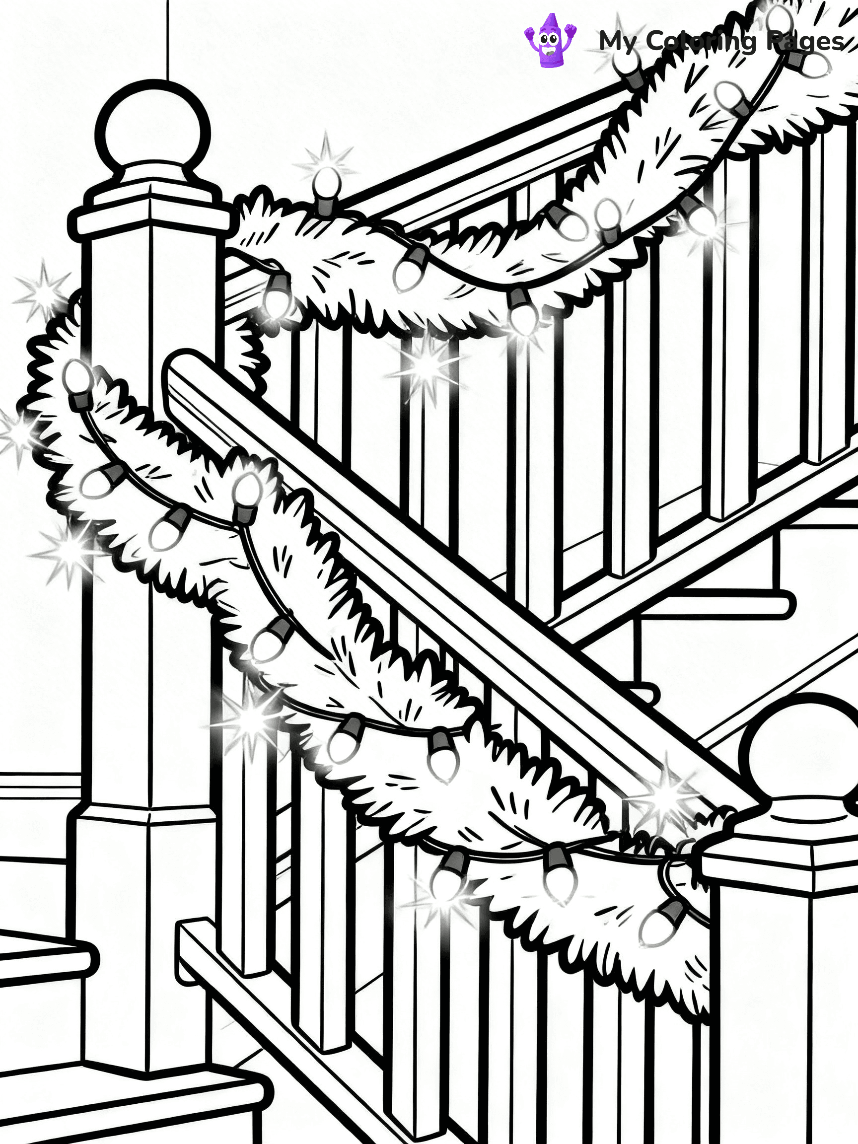 Christmas Lights Coloring Pages - 52
