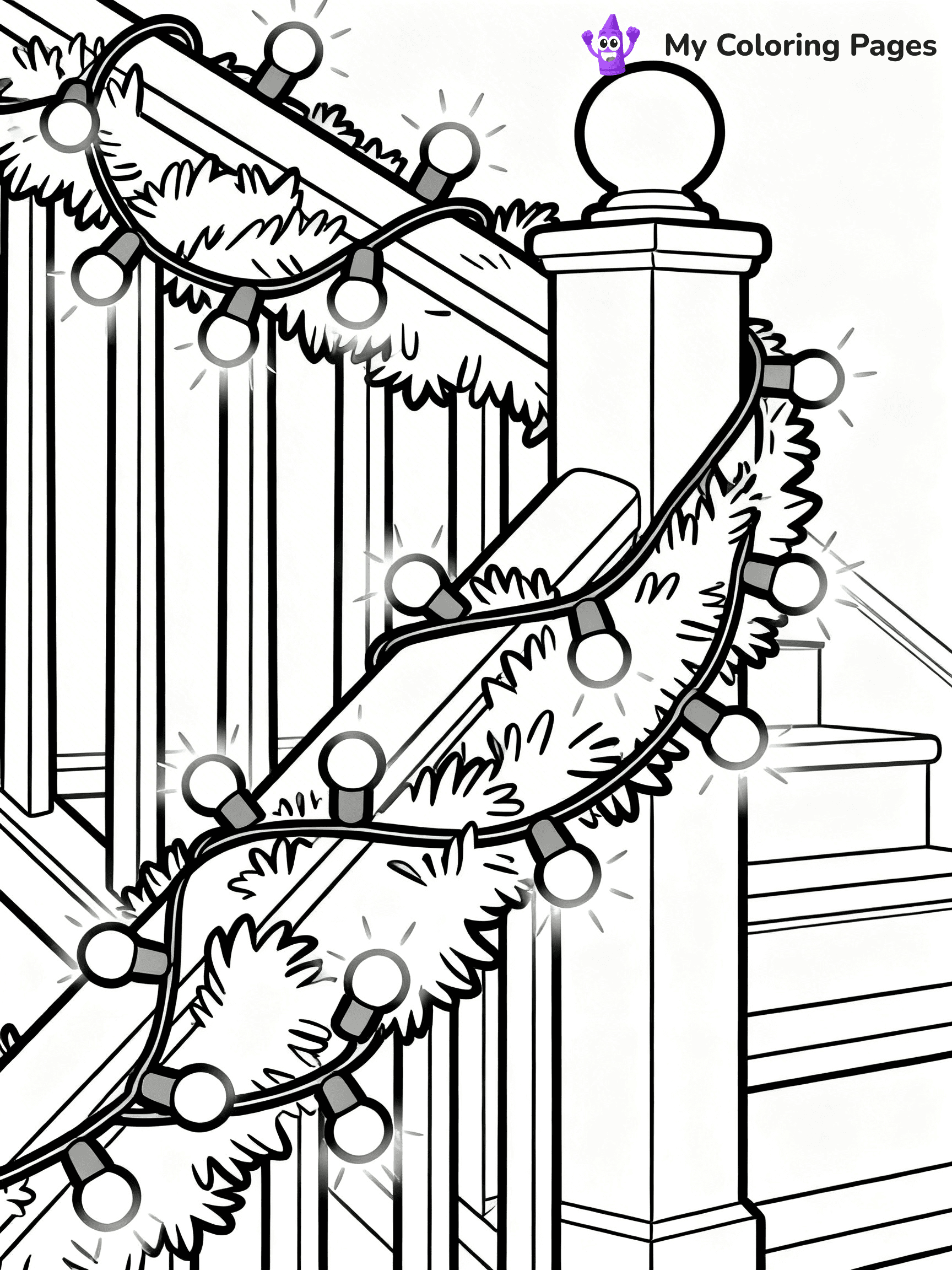 Christmas Lights Coloring Pages - 49
