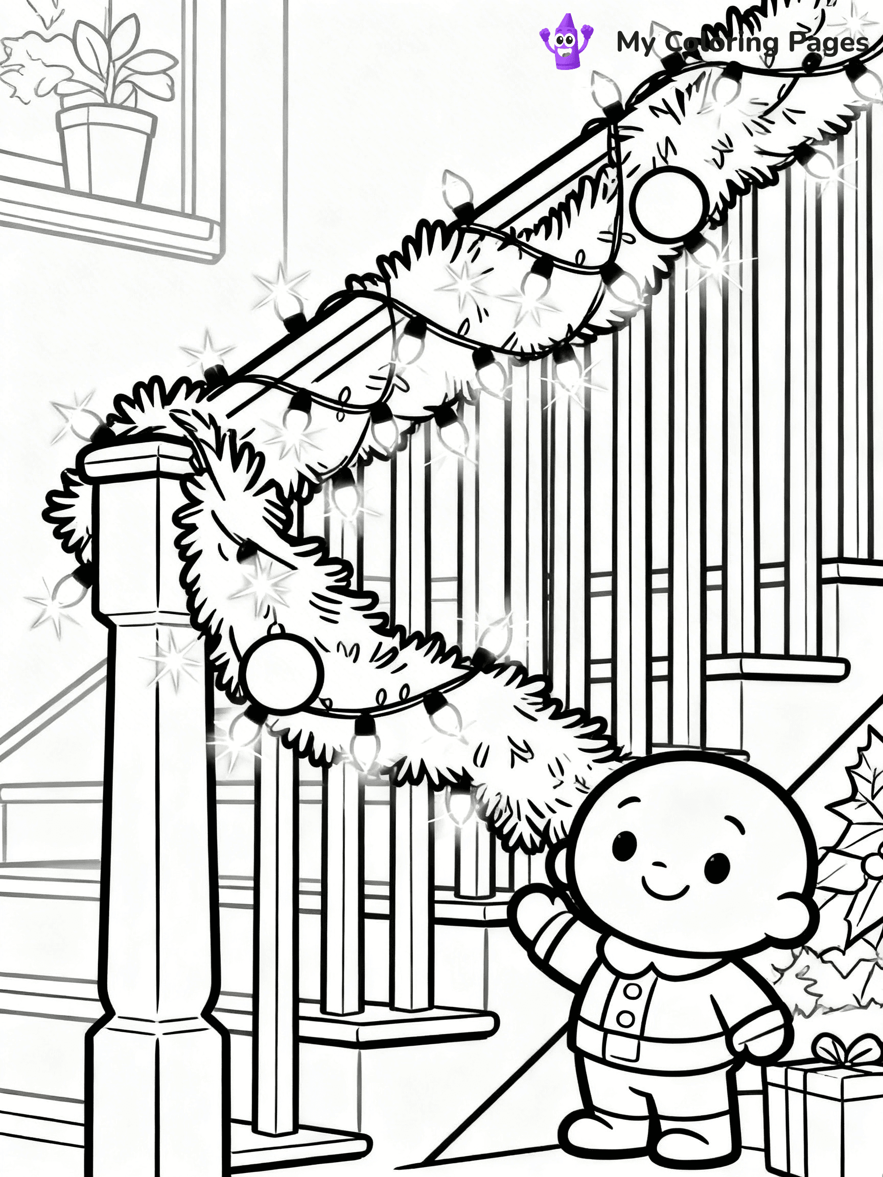 Christmas Lights Coloring Pages - 48