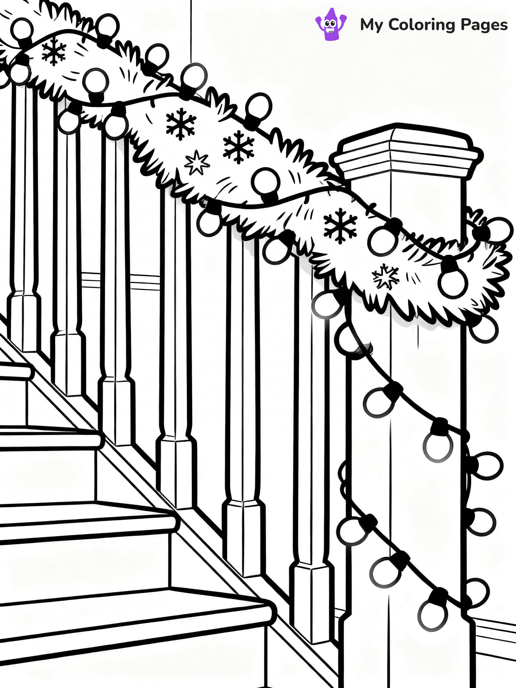 Christmas Lights Coloring Pages - 46