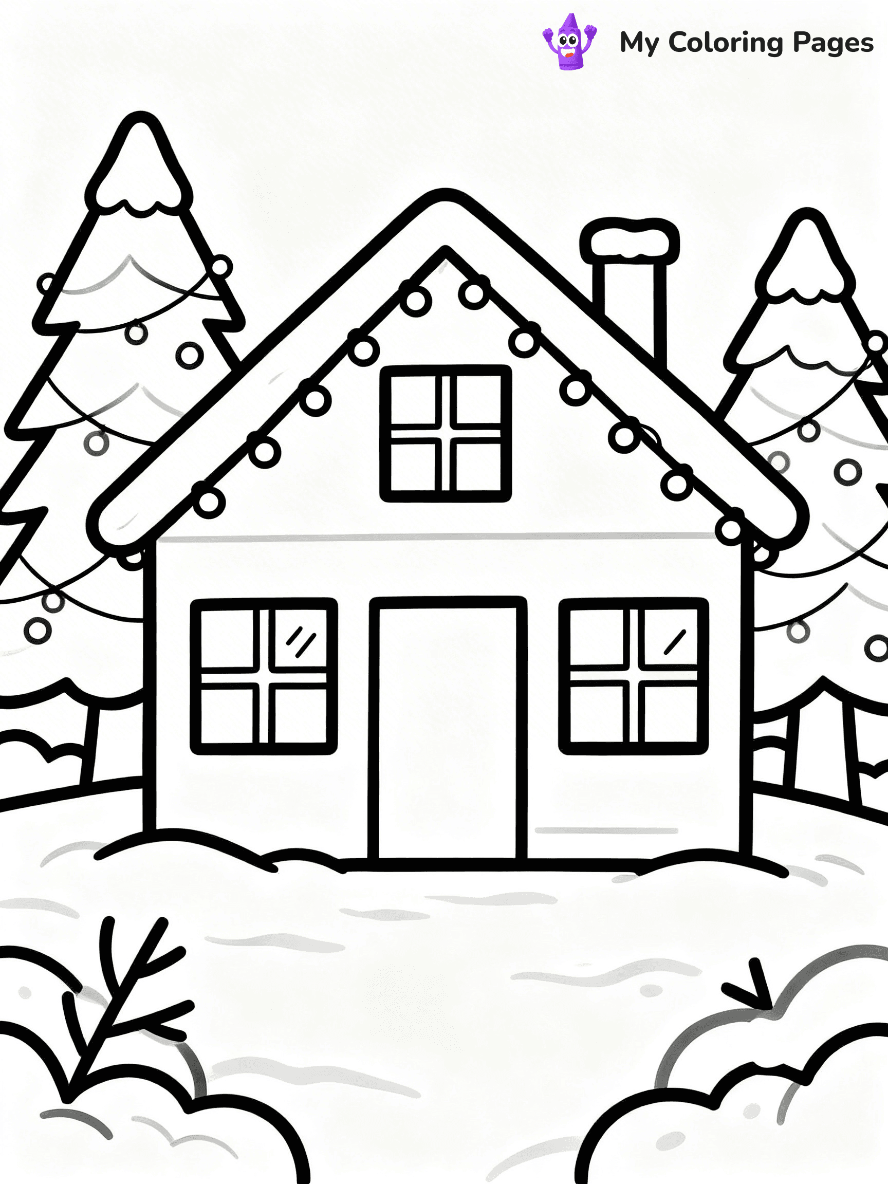 Christmas Lights Coloring Pages - 42
