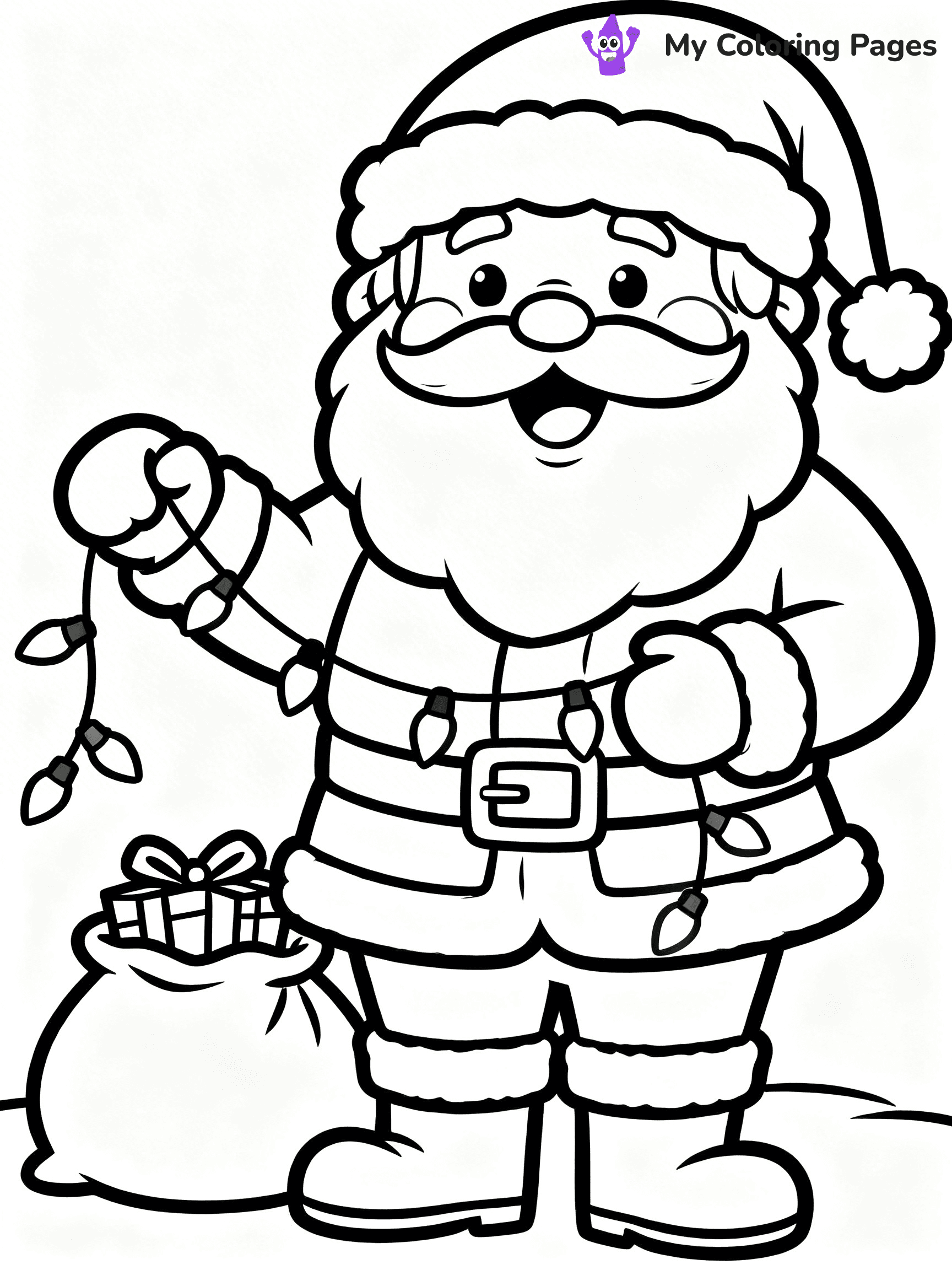 Christmas Lights Coloring Pages - 34