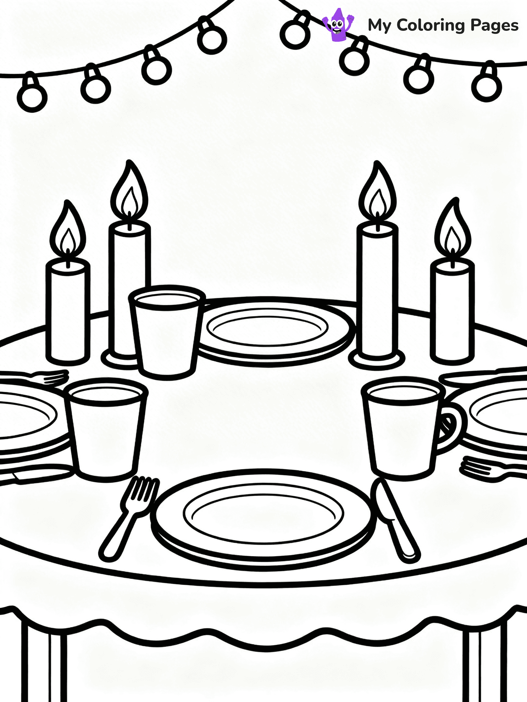Christmas Lights Coloring Pages - 32