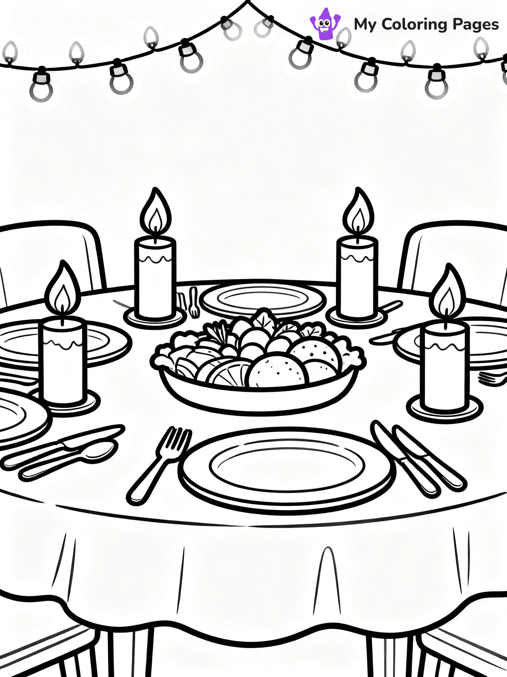 Christmas Lights Coloring Pages - 31