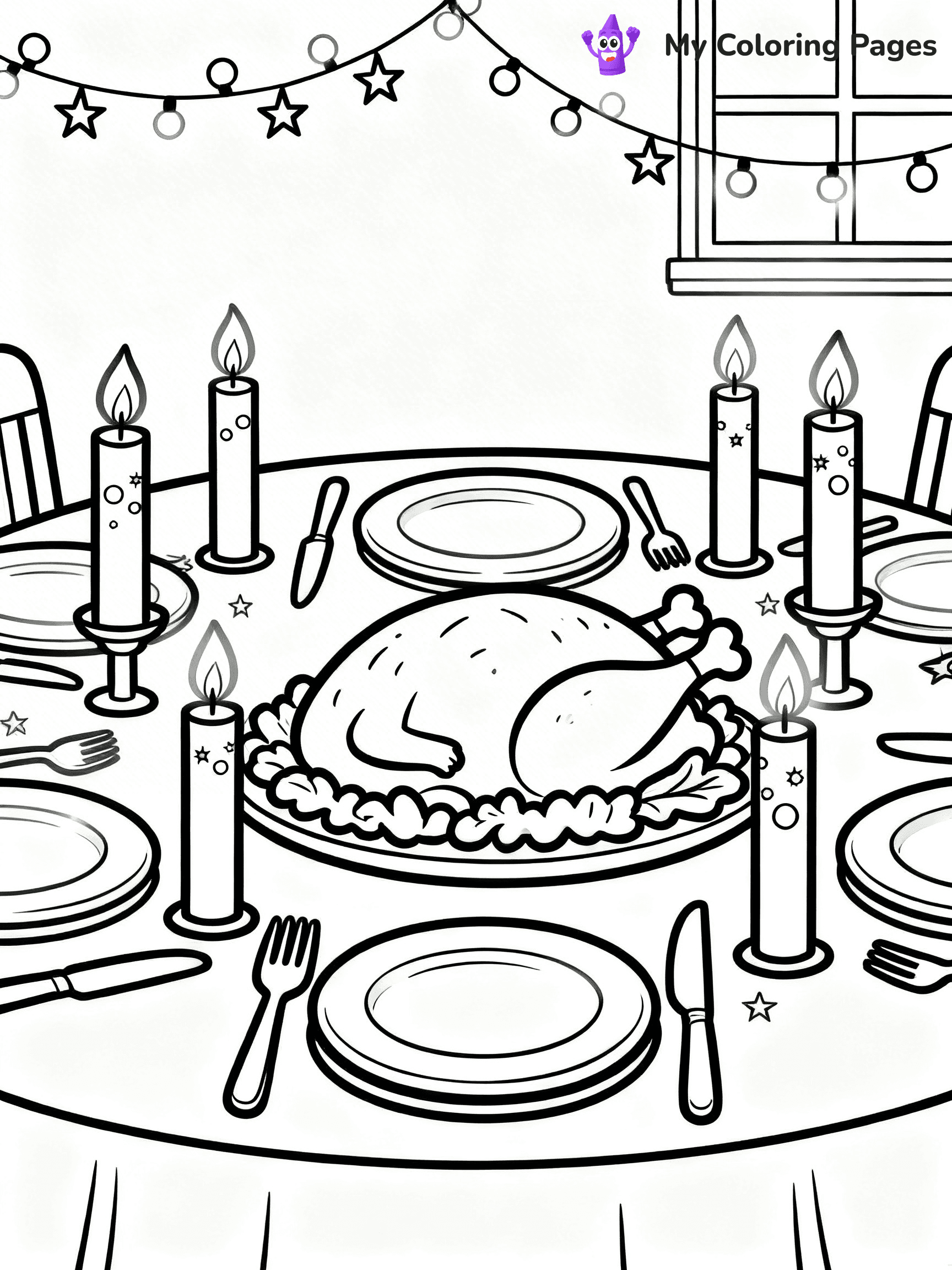 Christmas Lights Coloring Pages - 30