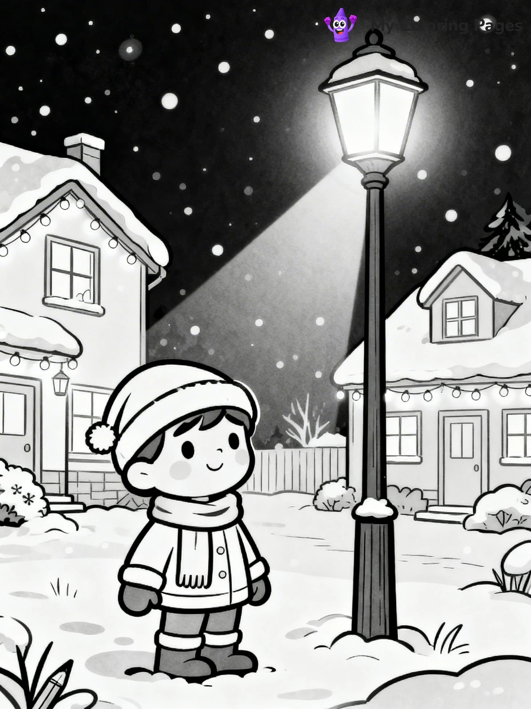 Christmas Lights Coloring Pages - 21