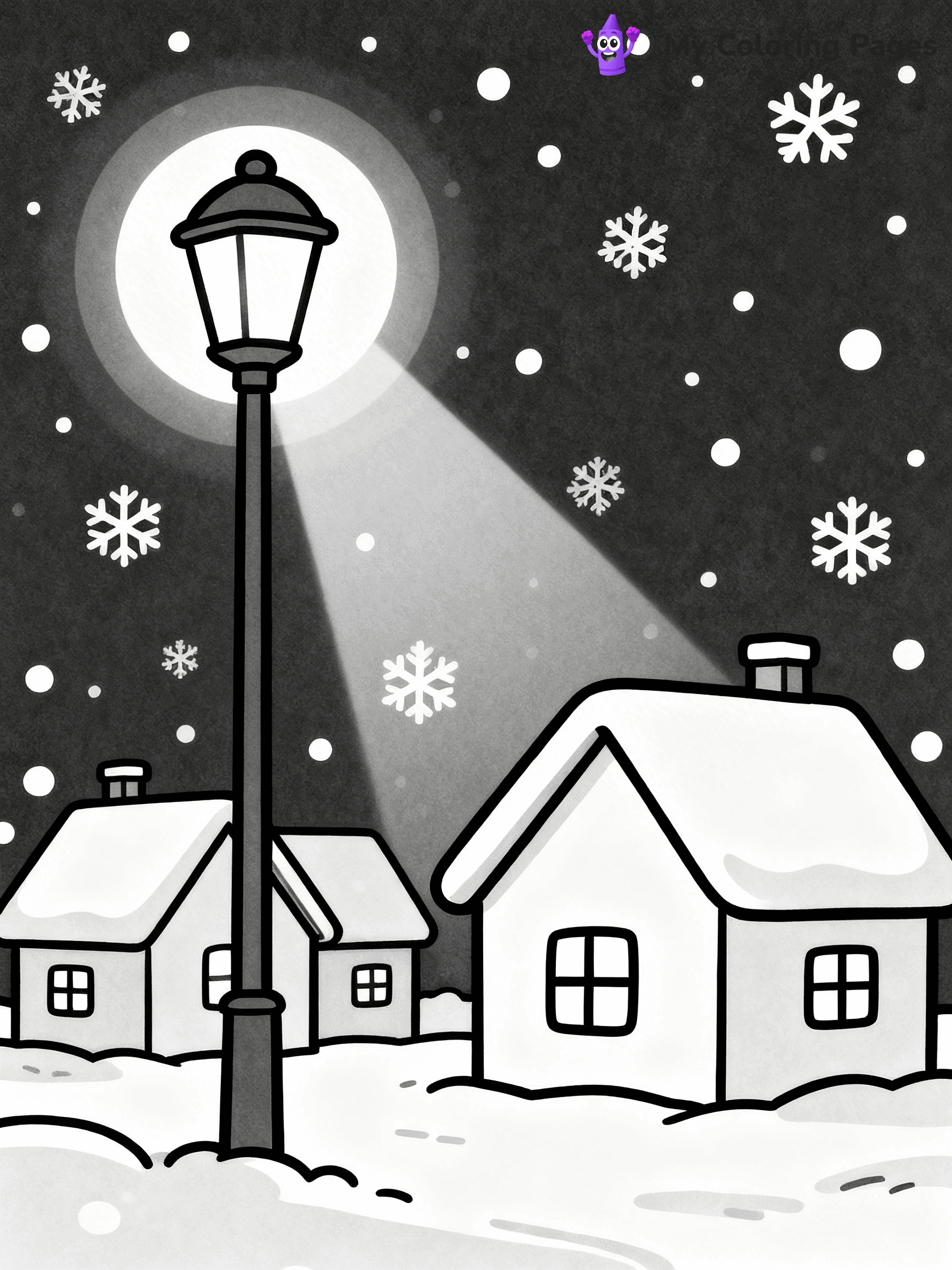 Christmas Lights Coloring Pages - 19