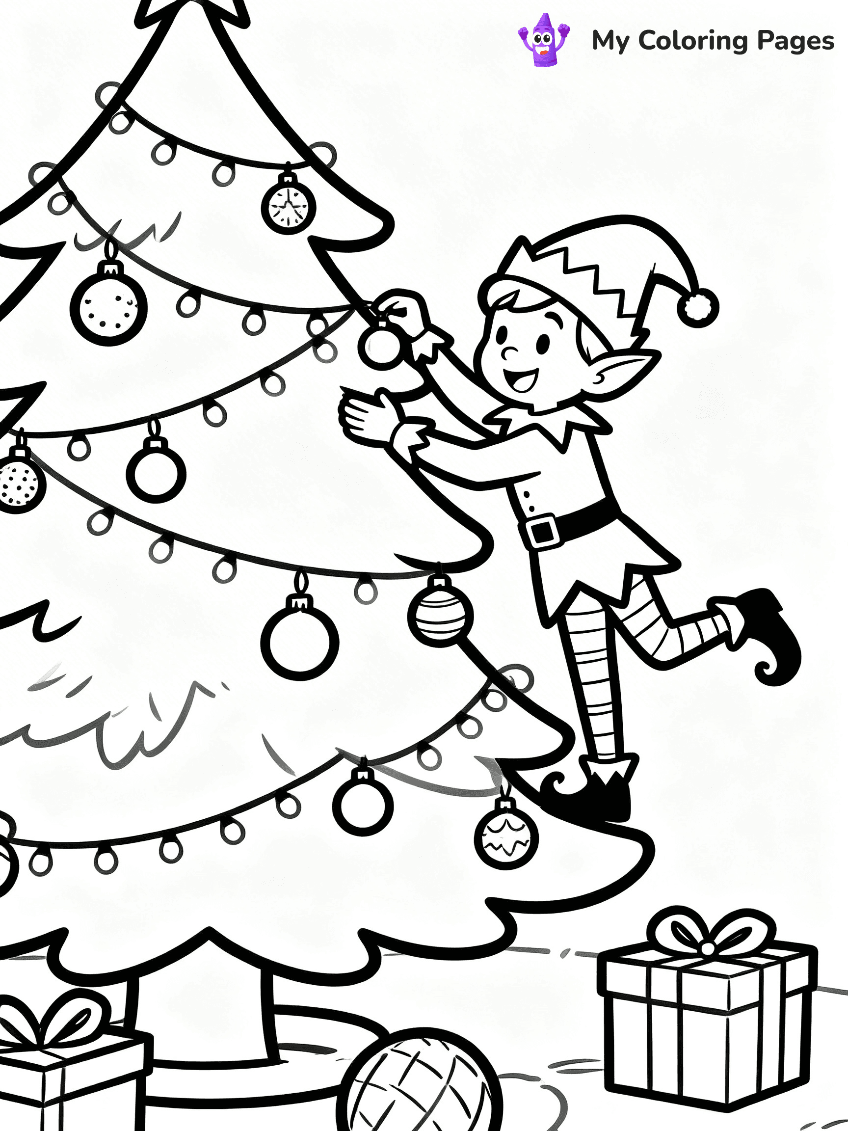 Christmas Lights Coloring Pages - 15