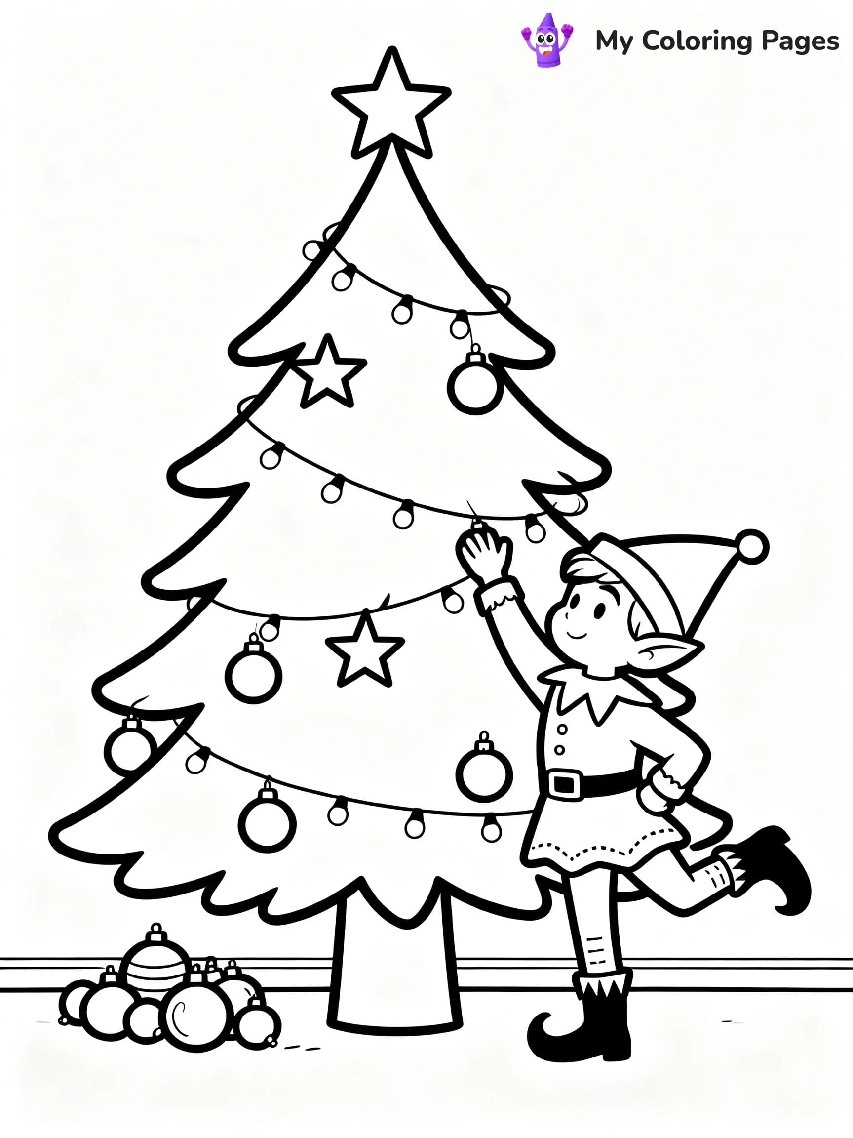 Christmas Lights Coloring Pages - 13