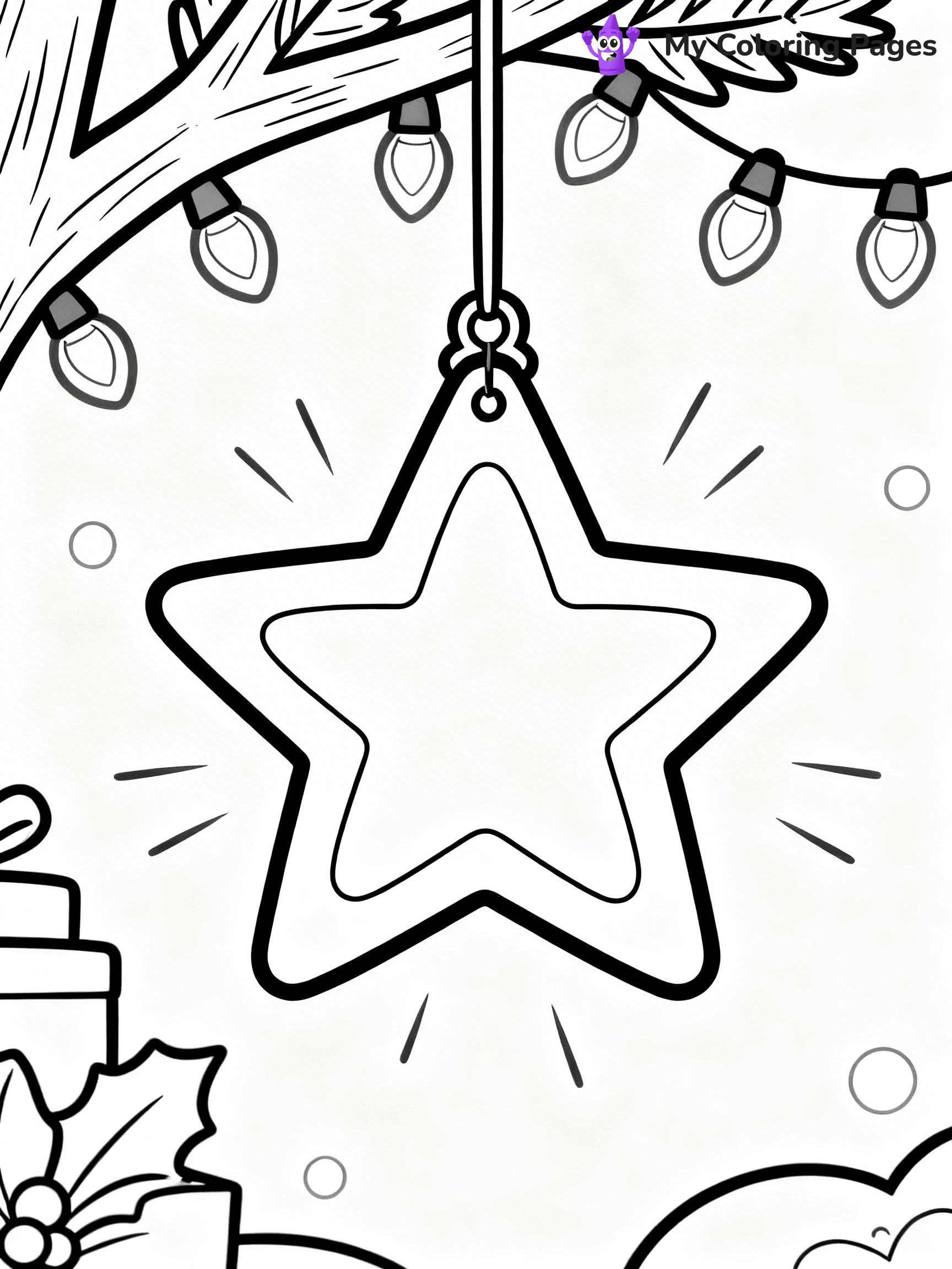 Christmas Lights Coloring Pages - 11