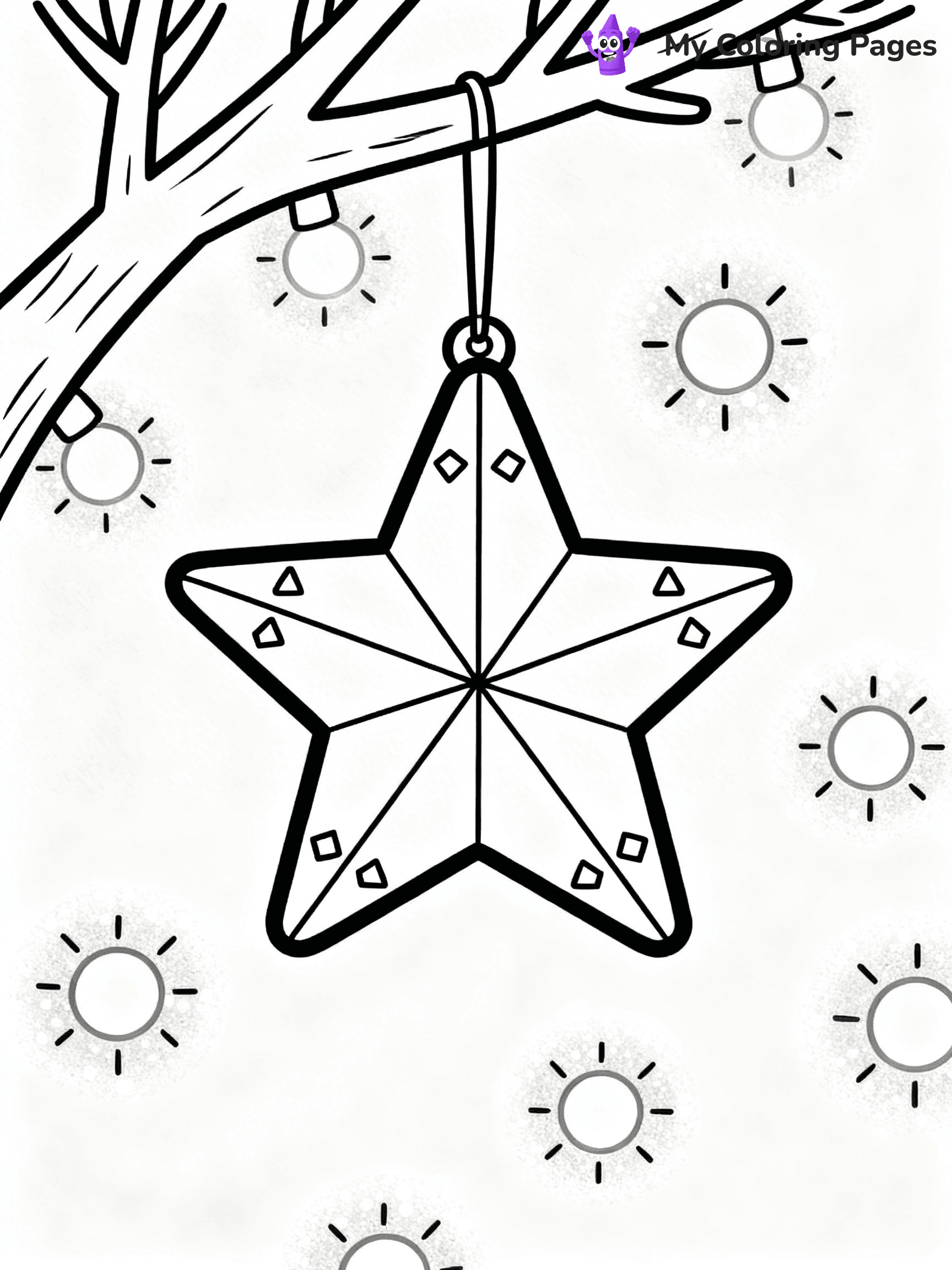 Christmas Lights Coloring Pages - 8