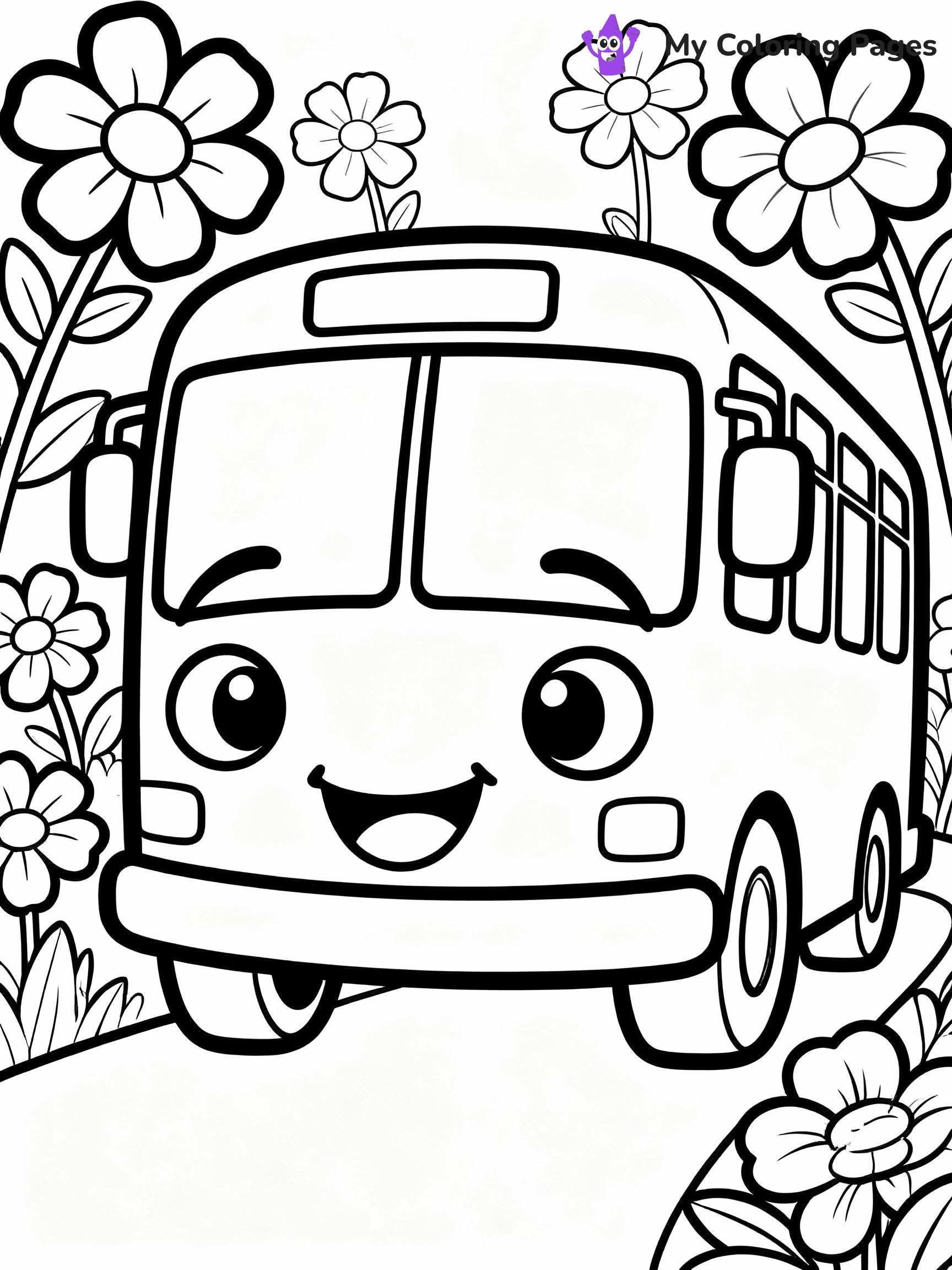 Bus Coloring Pages - 38