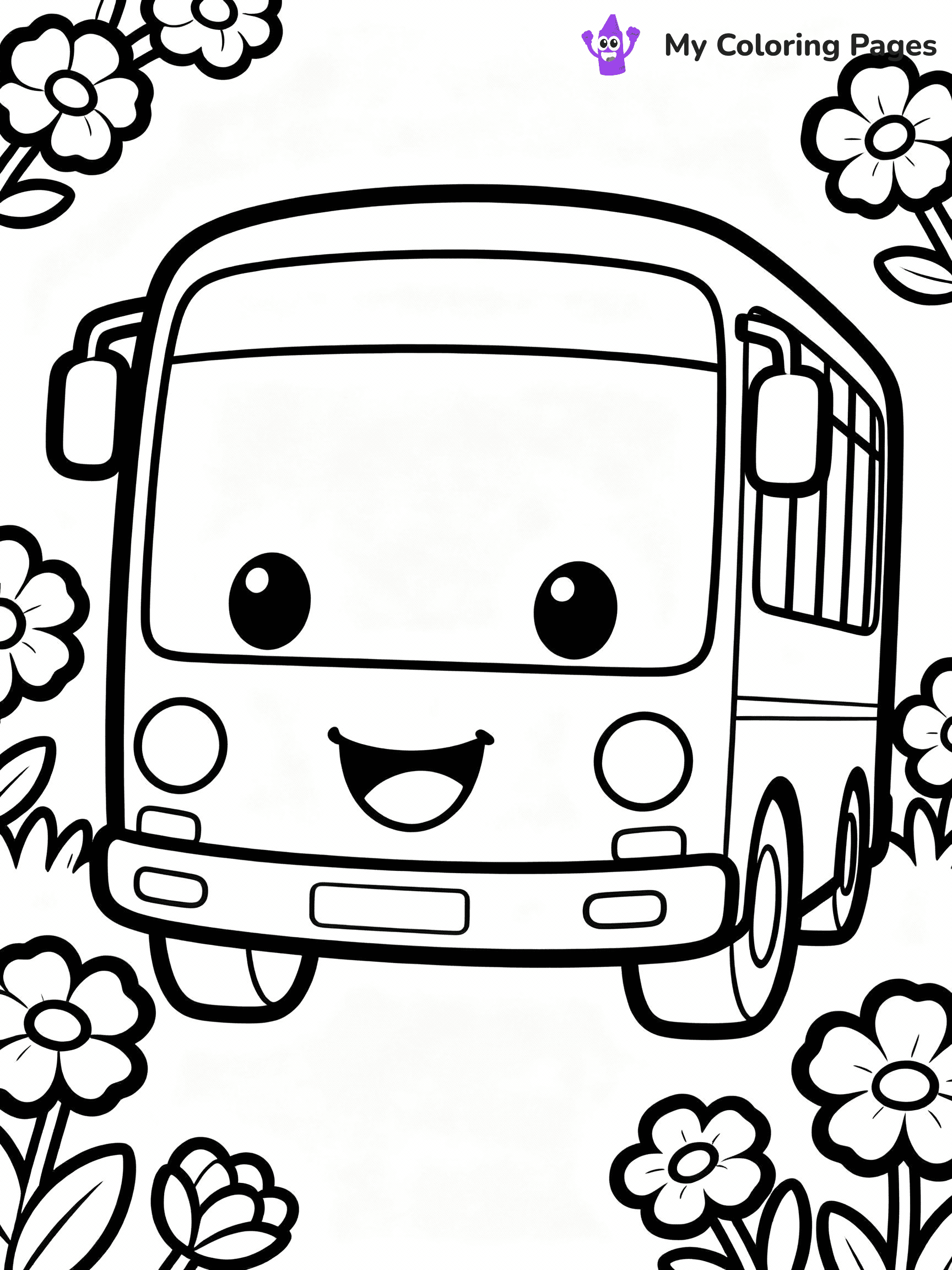 Bus Coloring Pages - 36