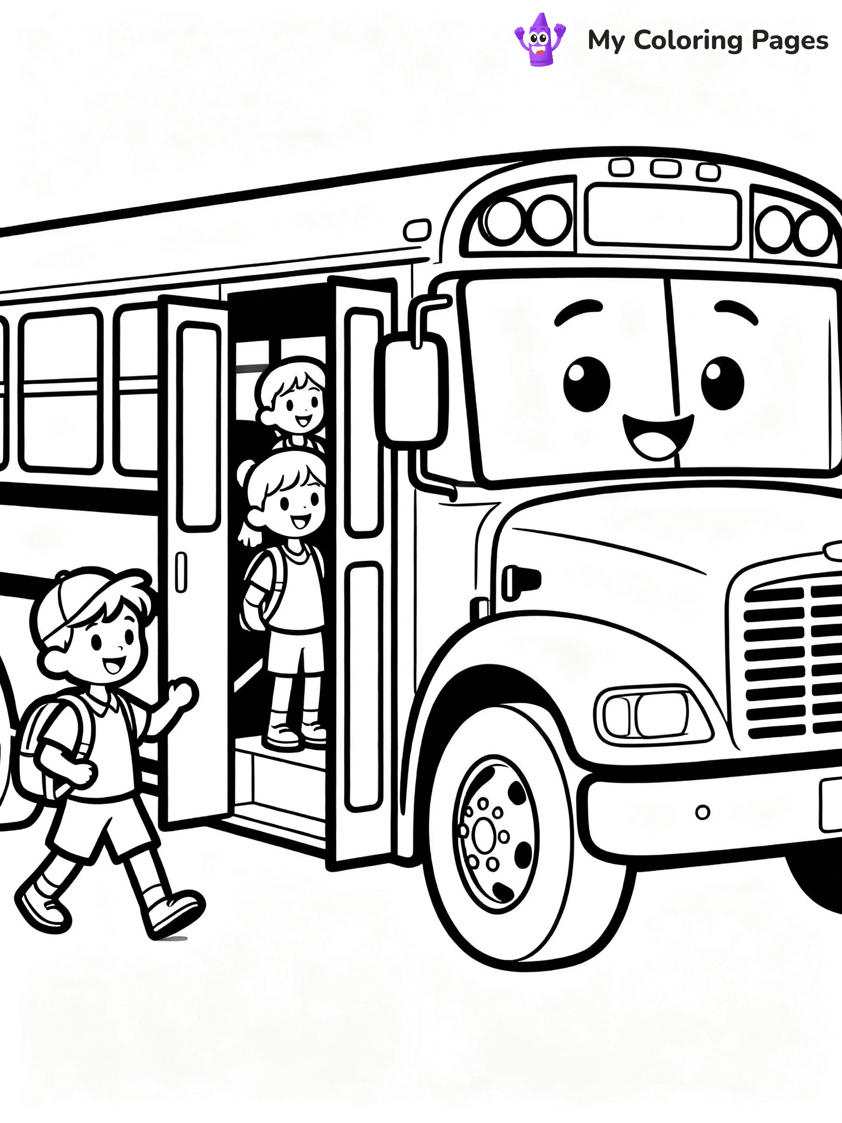 Bus Coloring Pages - 34