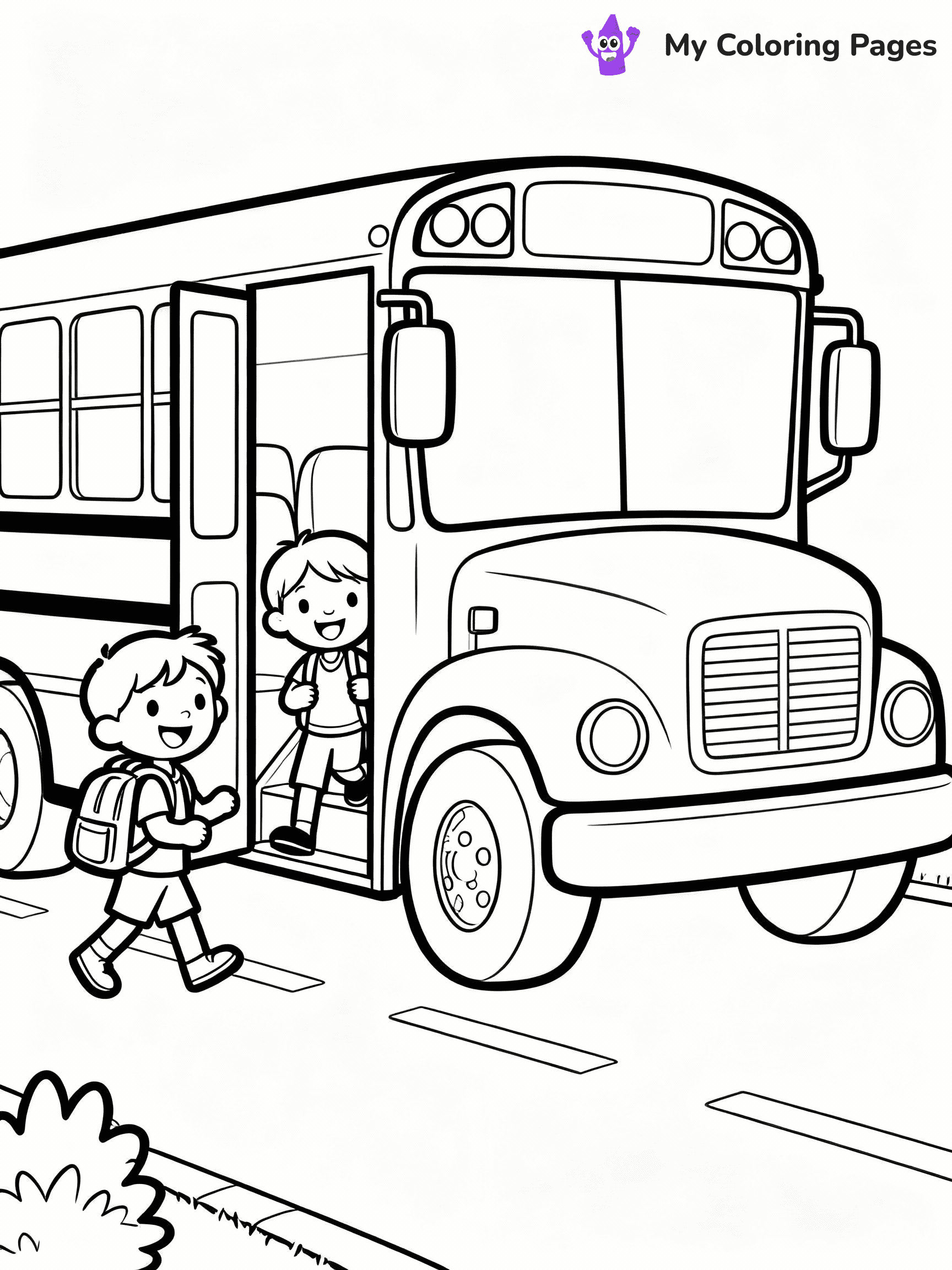 Bus Coloring Pages - 33