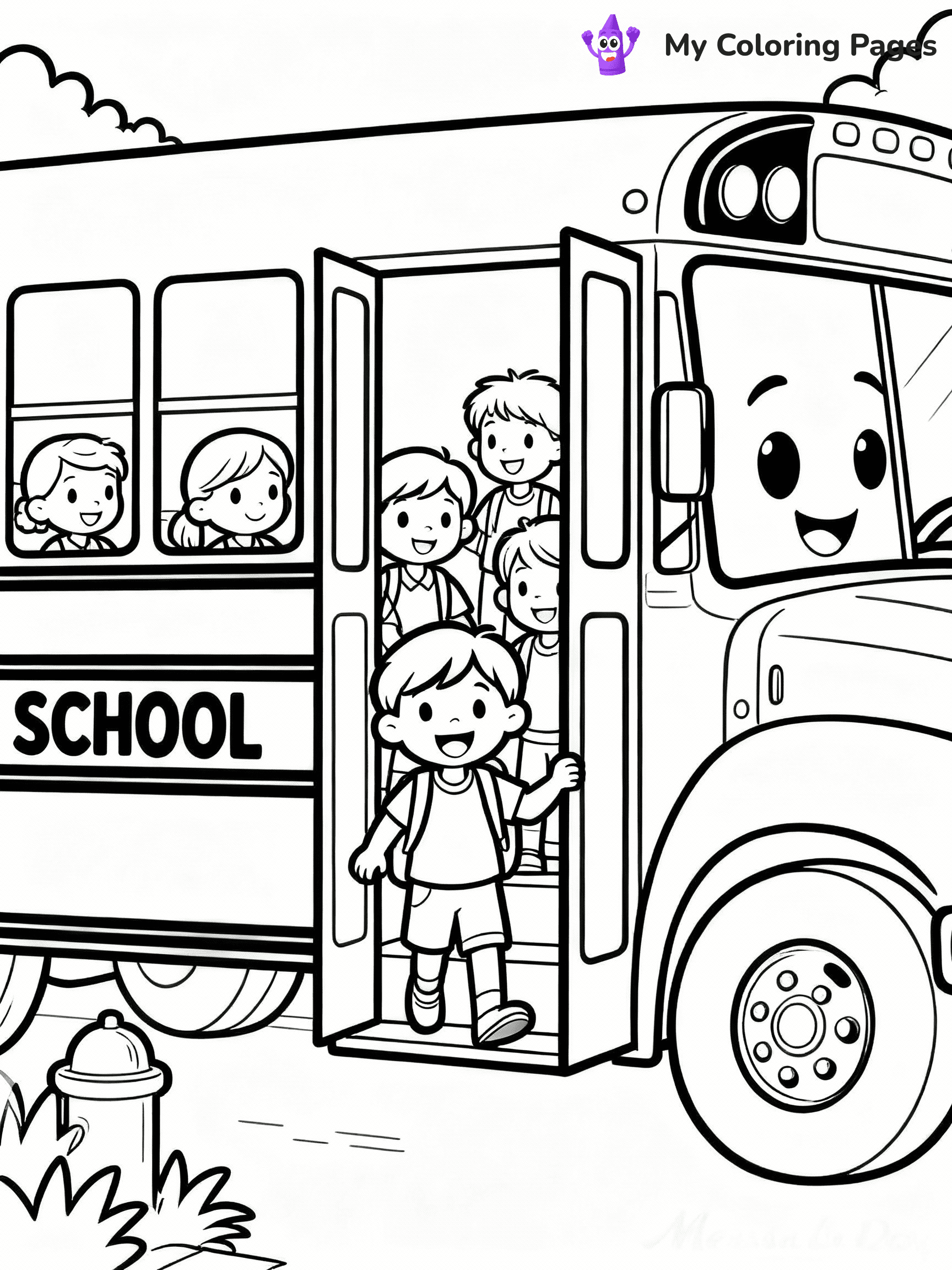 Bus Coloring Pages - 32