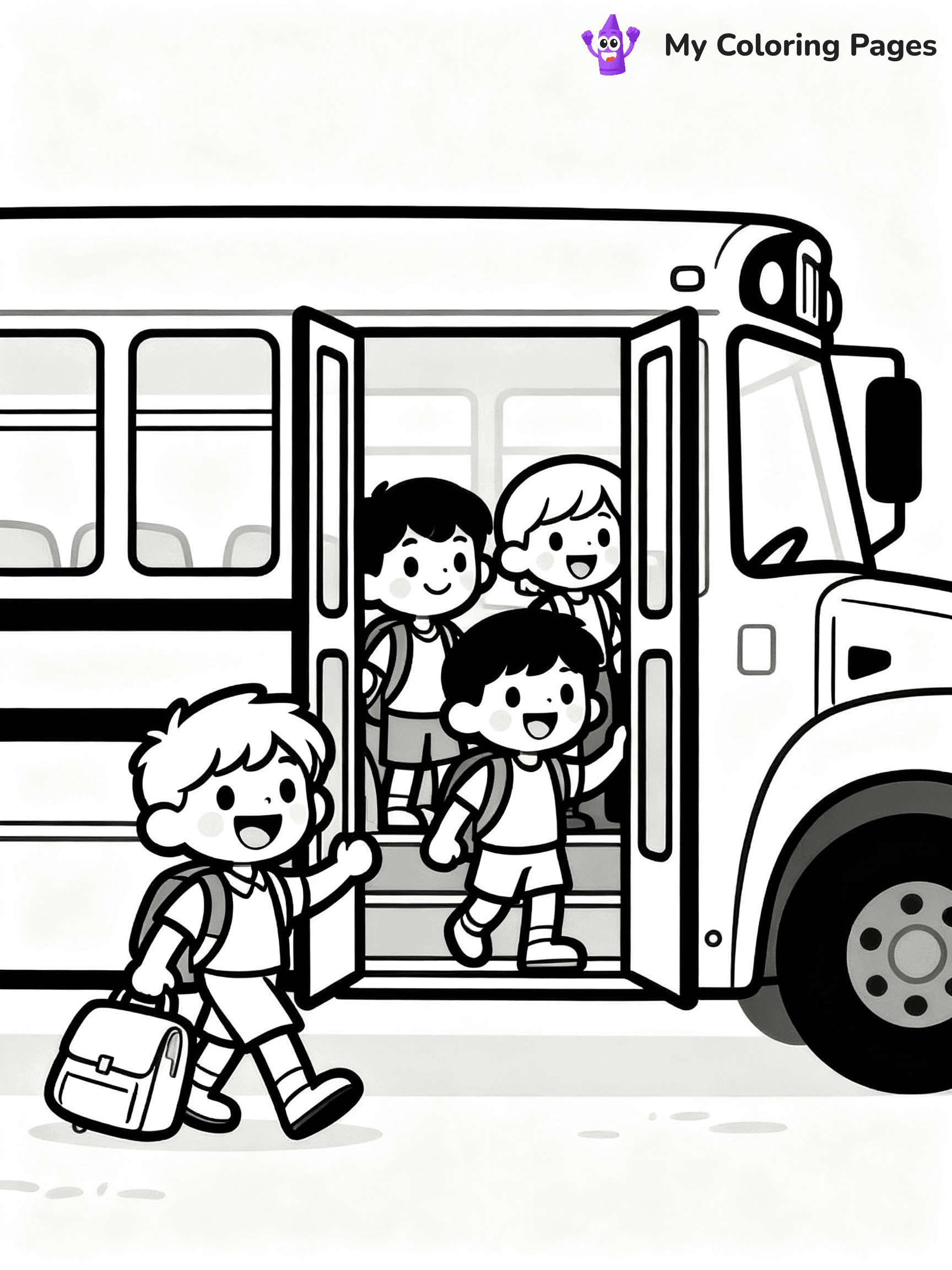 Bus Coloring Pages - 30