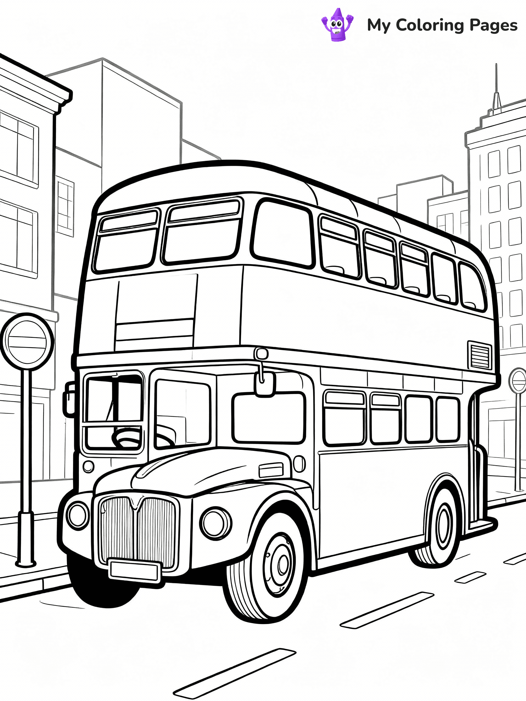 Bus Coloring Pages - 25