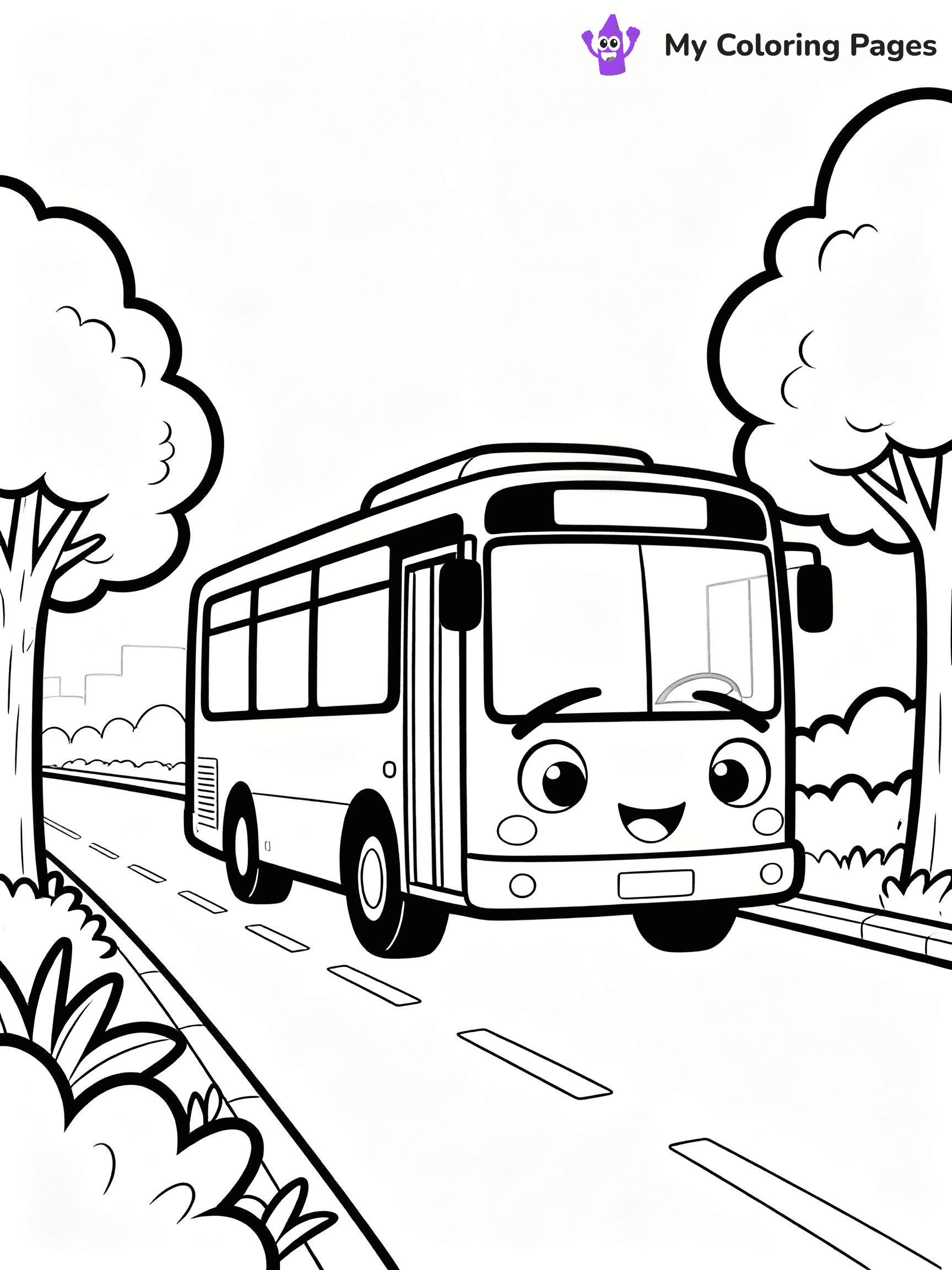 Bus Coloring Pages - 12