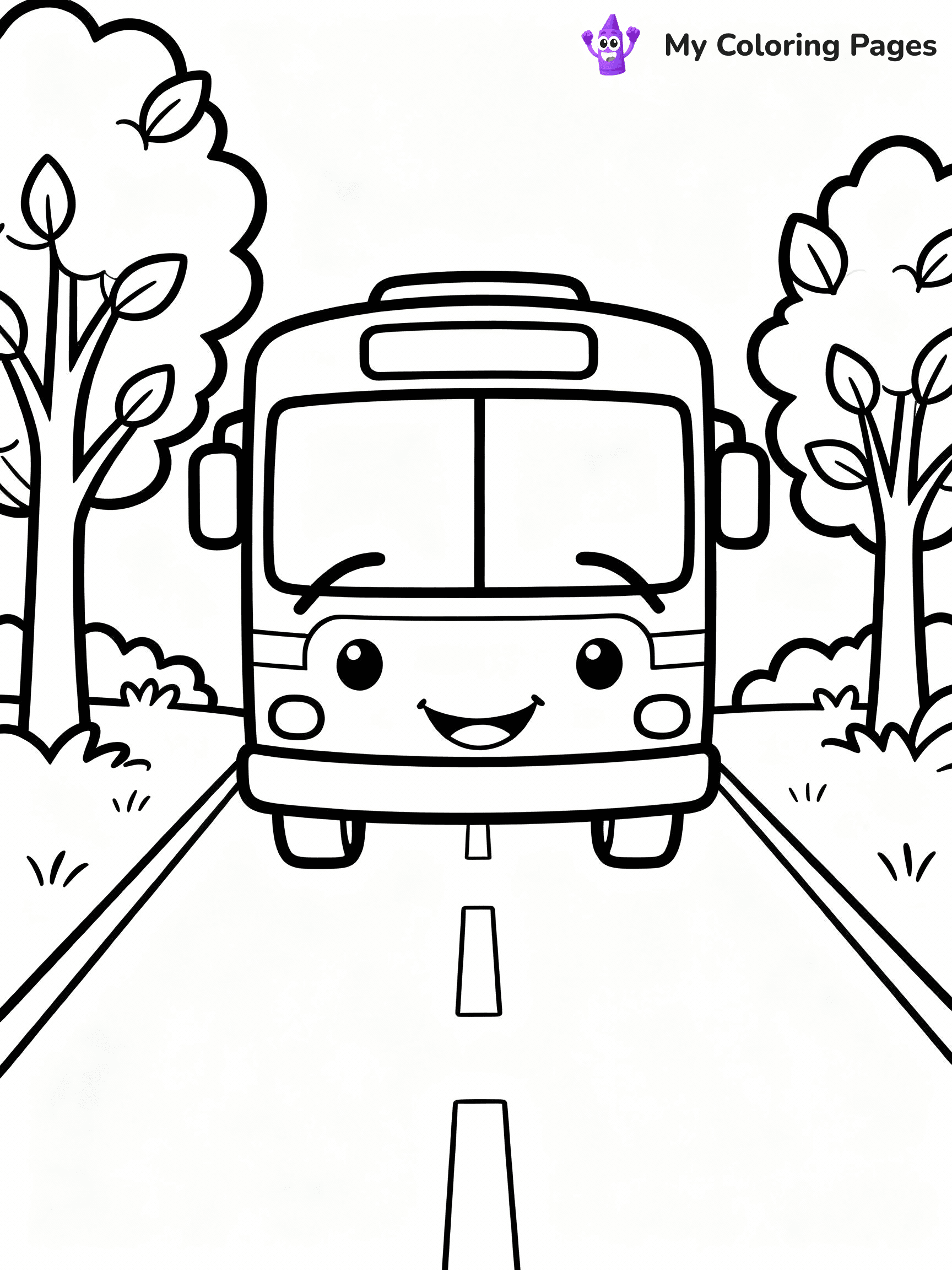 Bus Coloring Pages - 9
