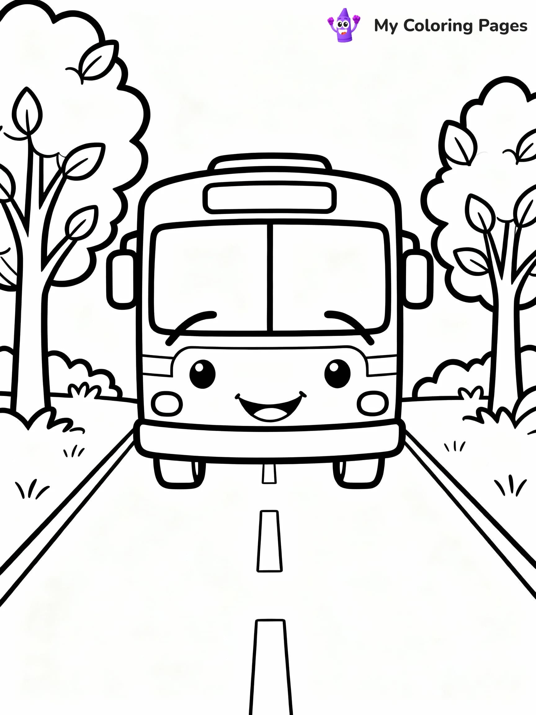 Bus Coloring Pages - 9