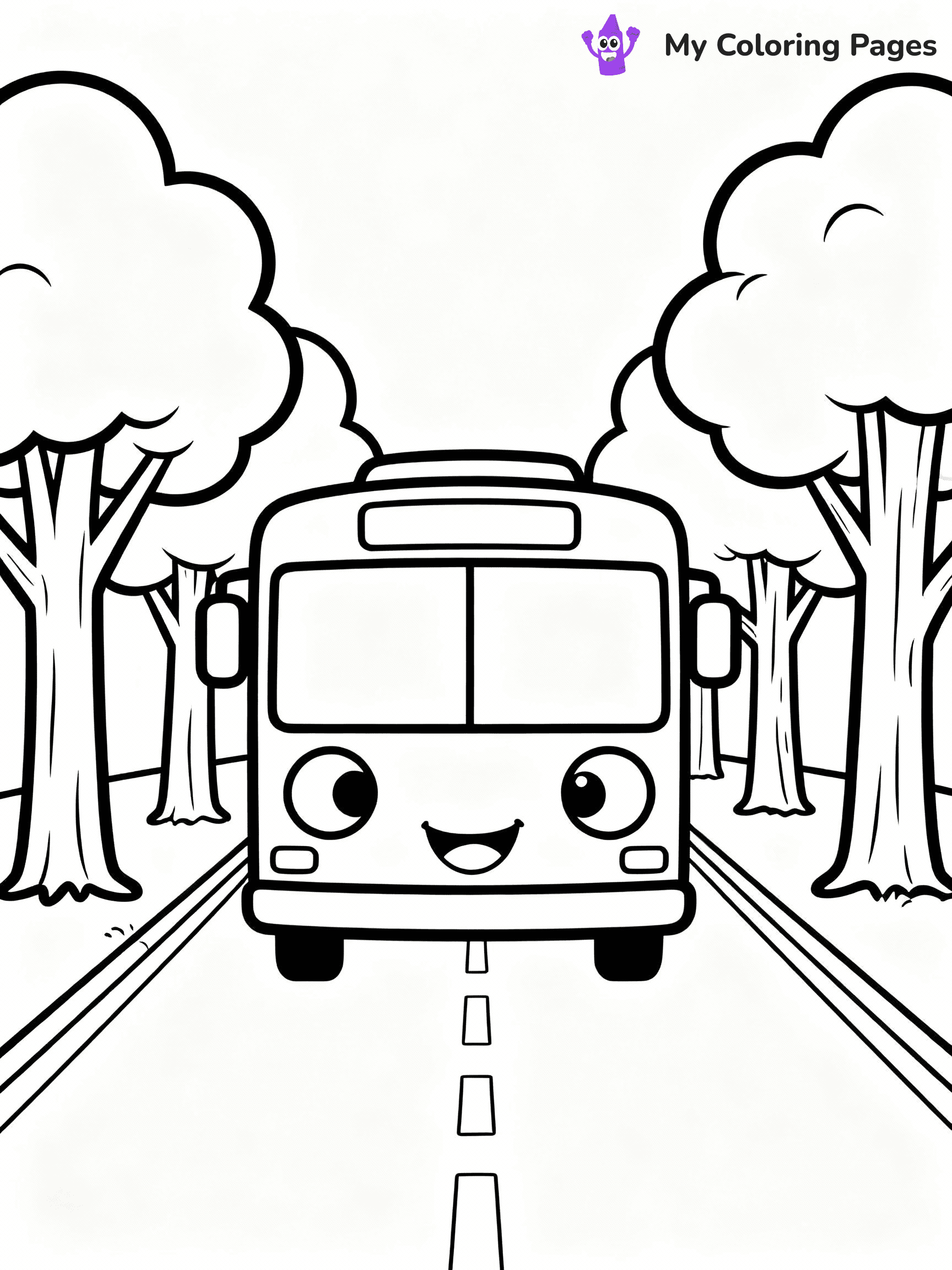 Bus Coloring Pages - 8