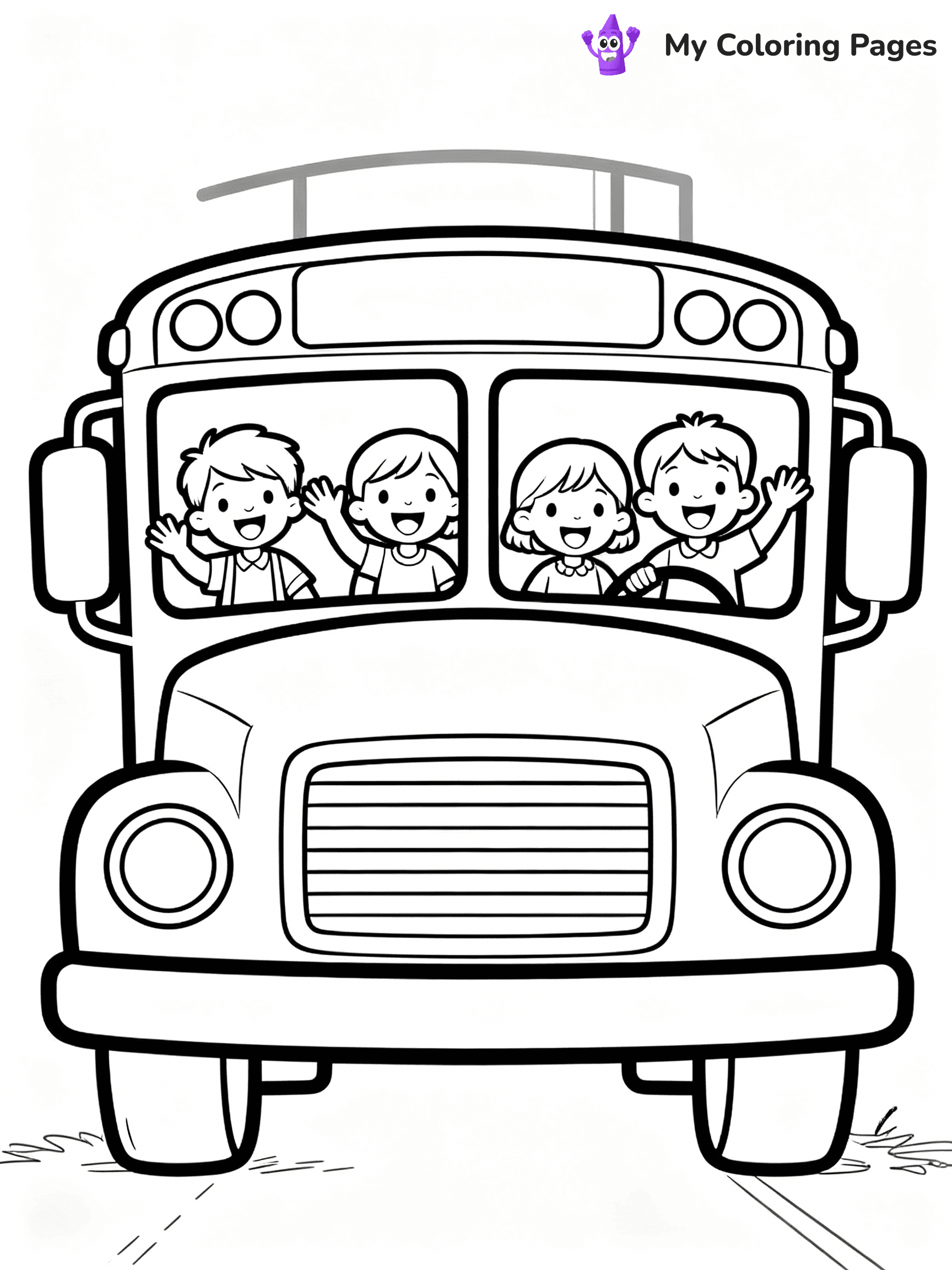 Bus Coloring Pages - 7