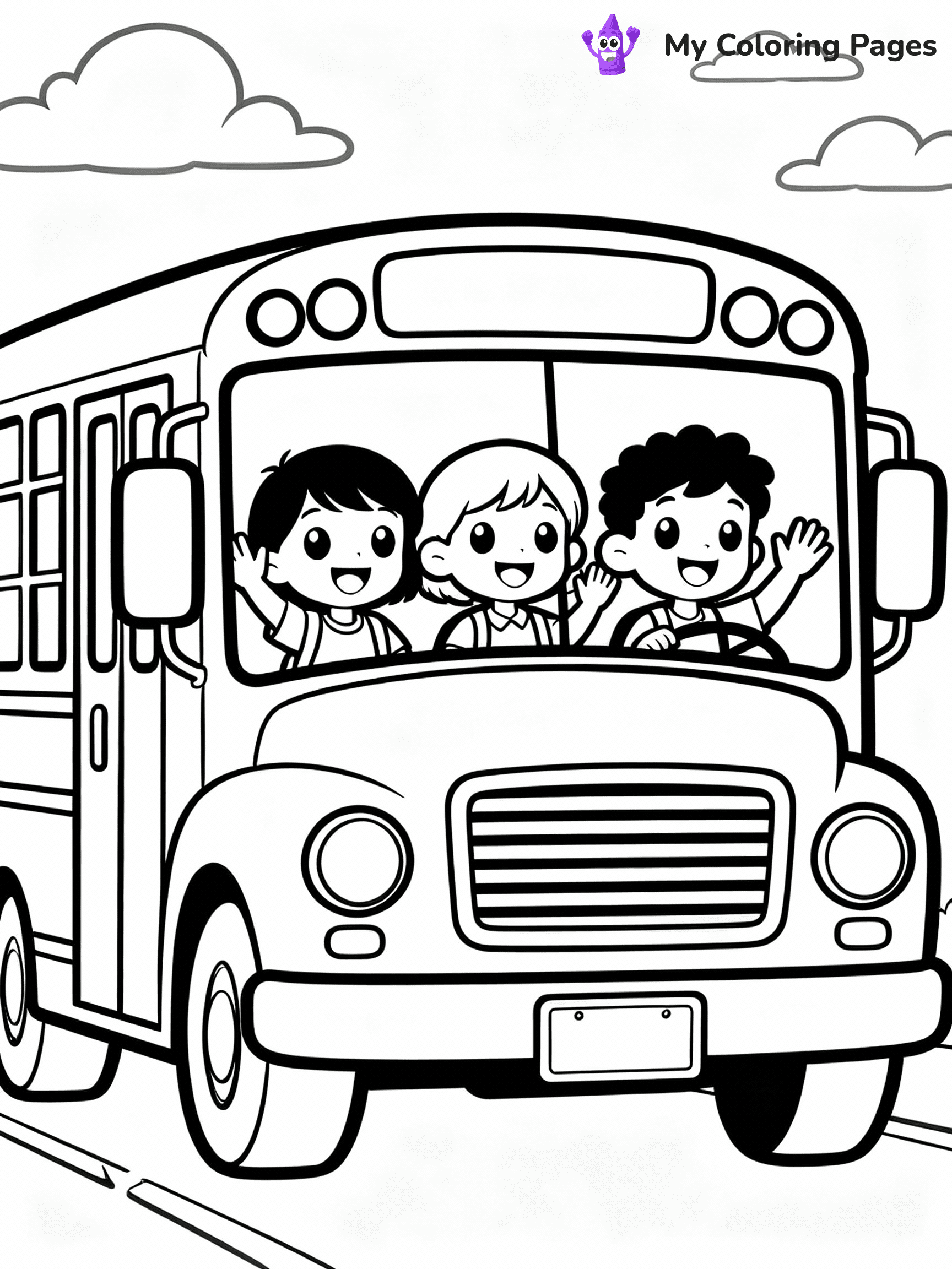 Bus Coloring Pages - 6