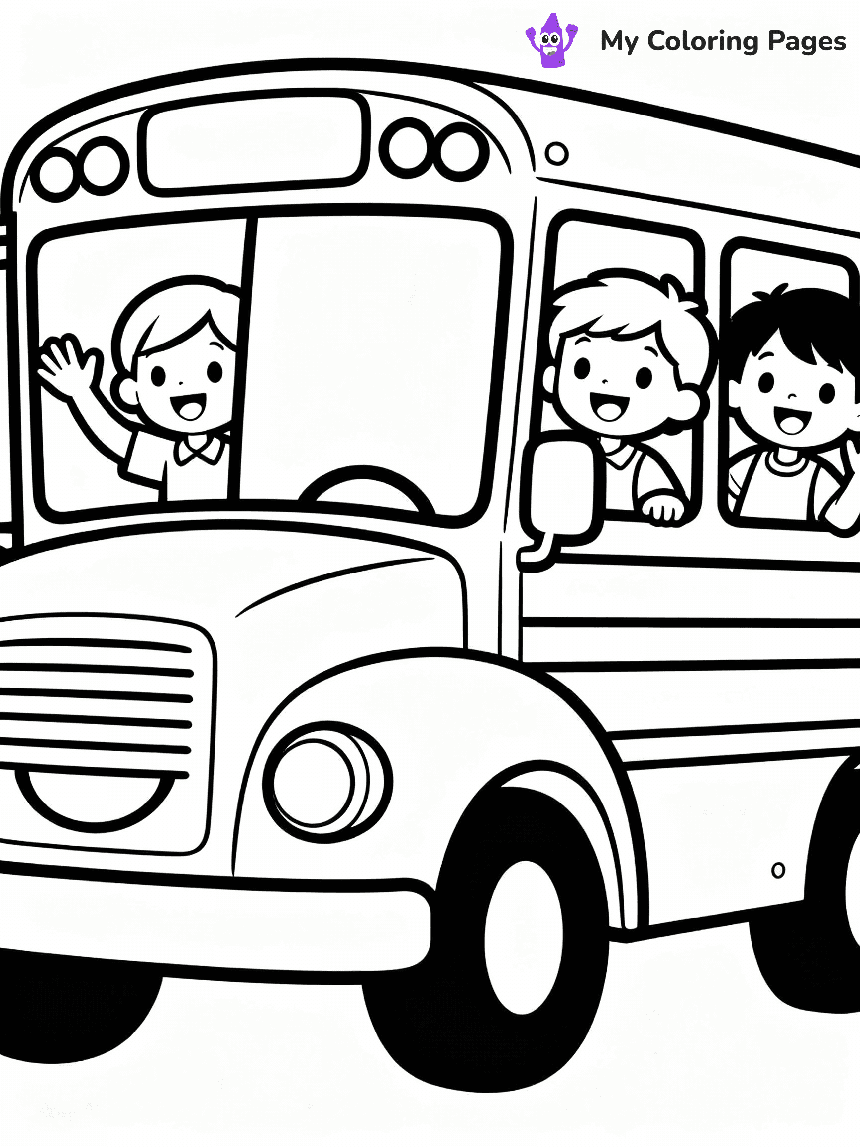 Bus Coloring Pages - 5