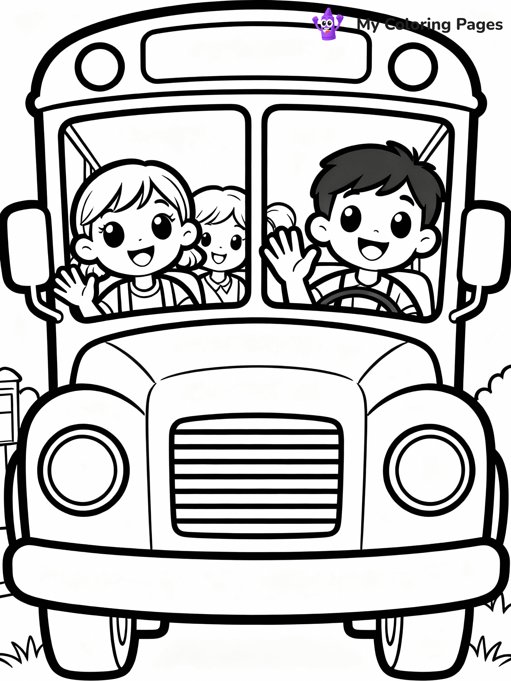 Bus Coloring Pages - 4