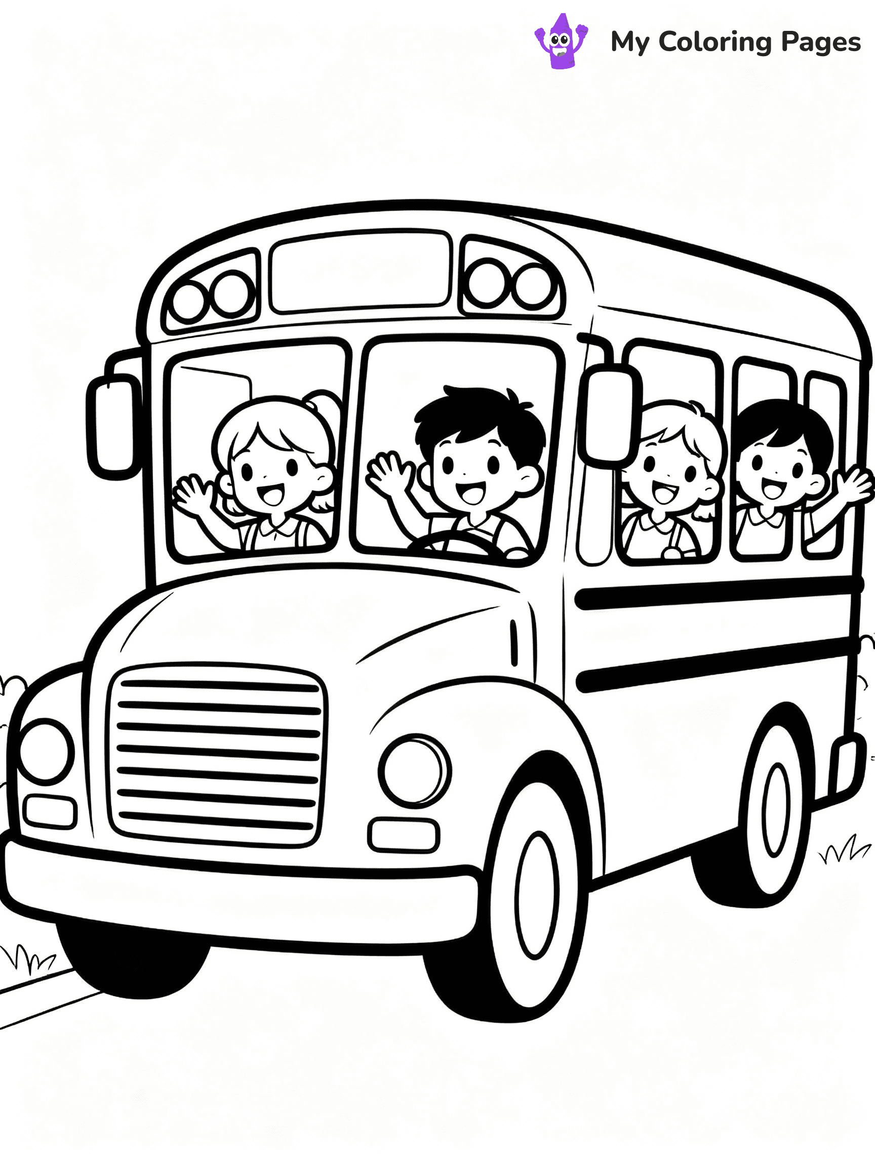 Bus Coloring Pages - 3