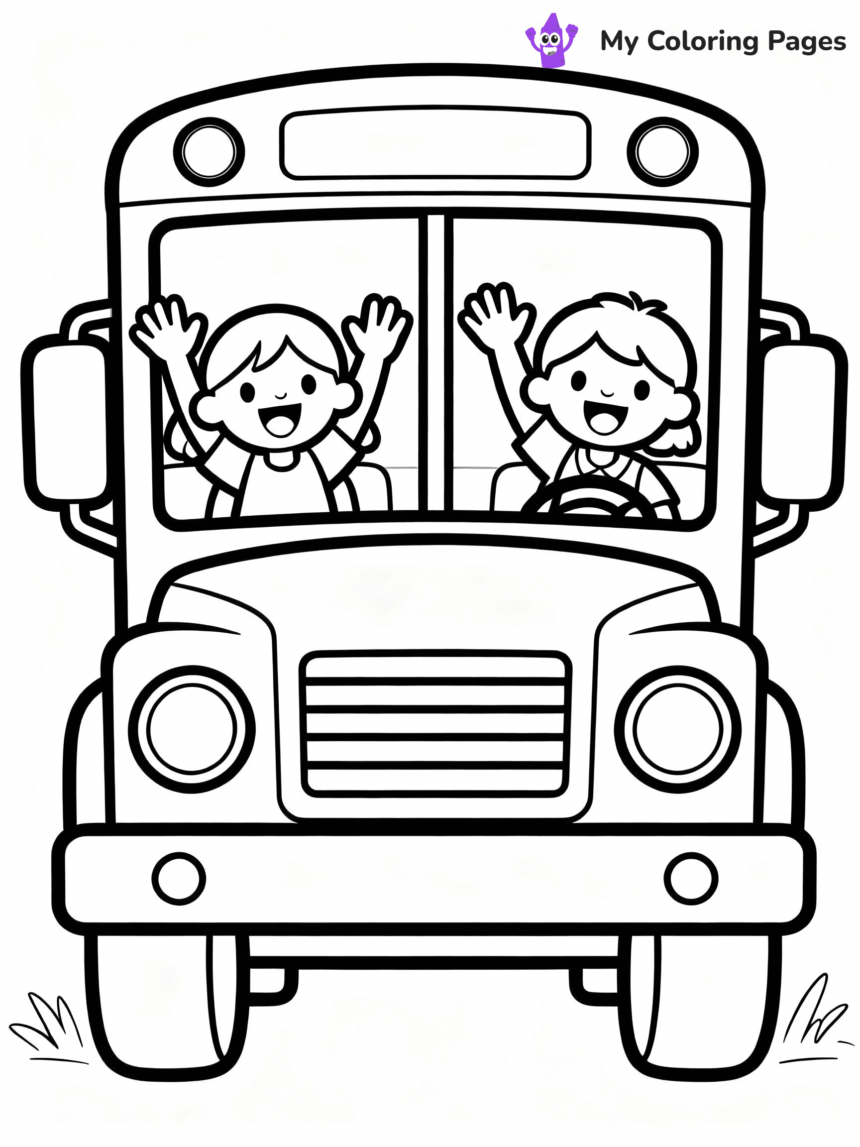 Bus Coloring Pages - 2