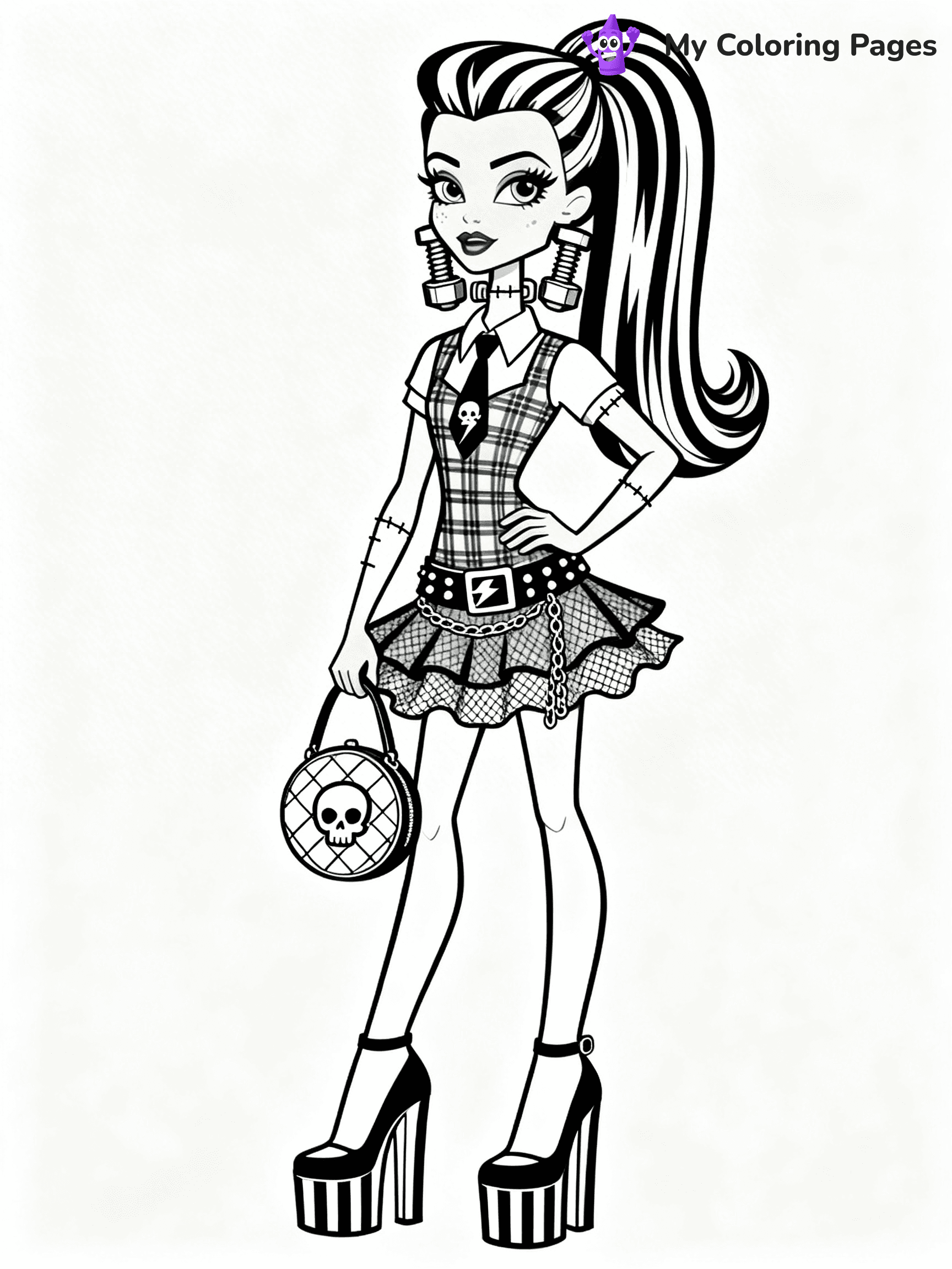 Frankie Monster High Coloring Pages - 10