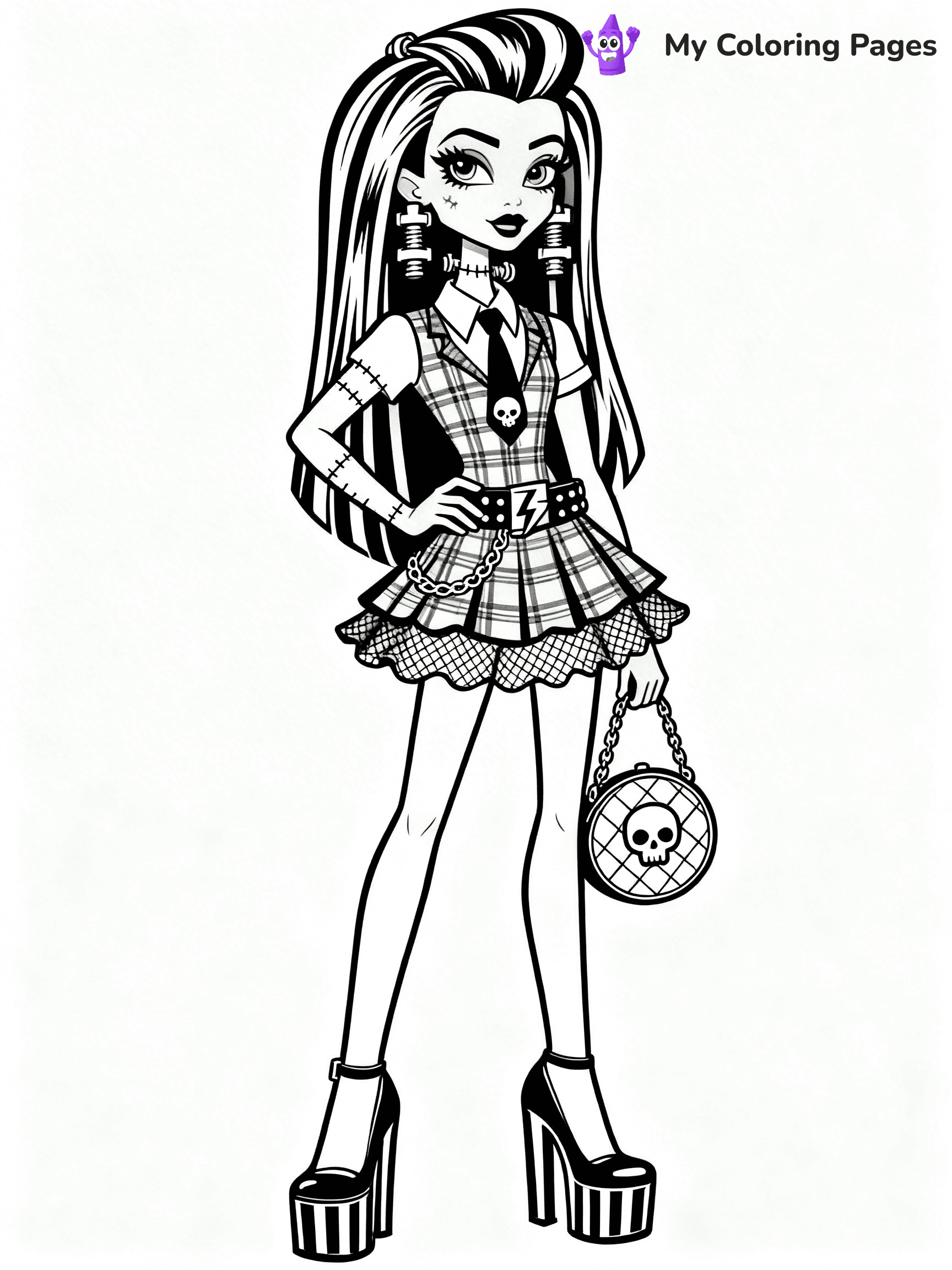 Frankie Monster High Coloring Pages - 9