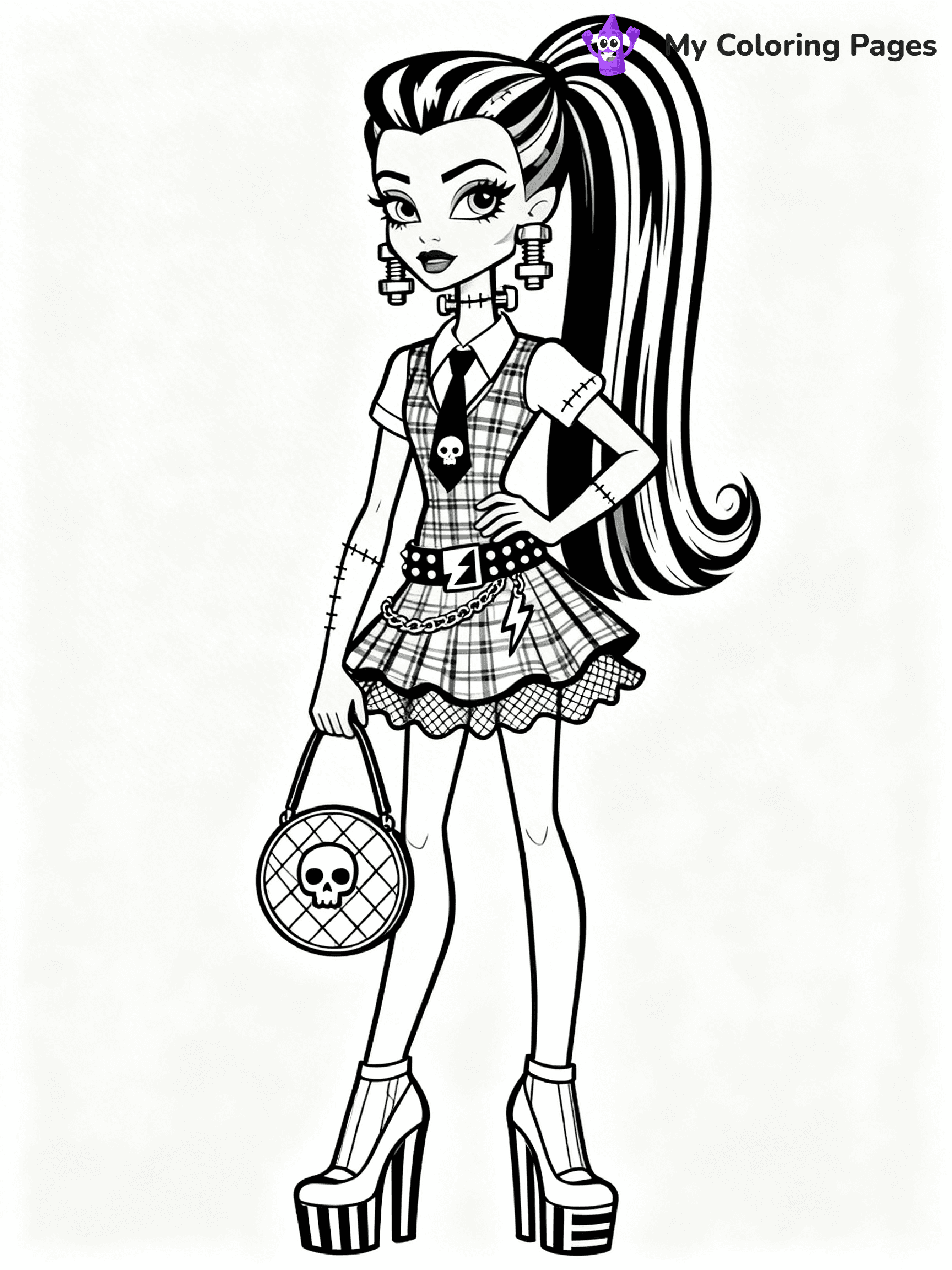Frankie Monster High Coloring Pages - 8