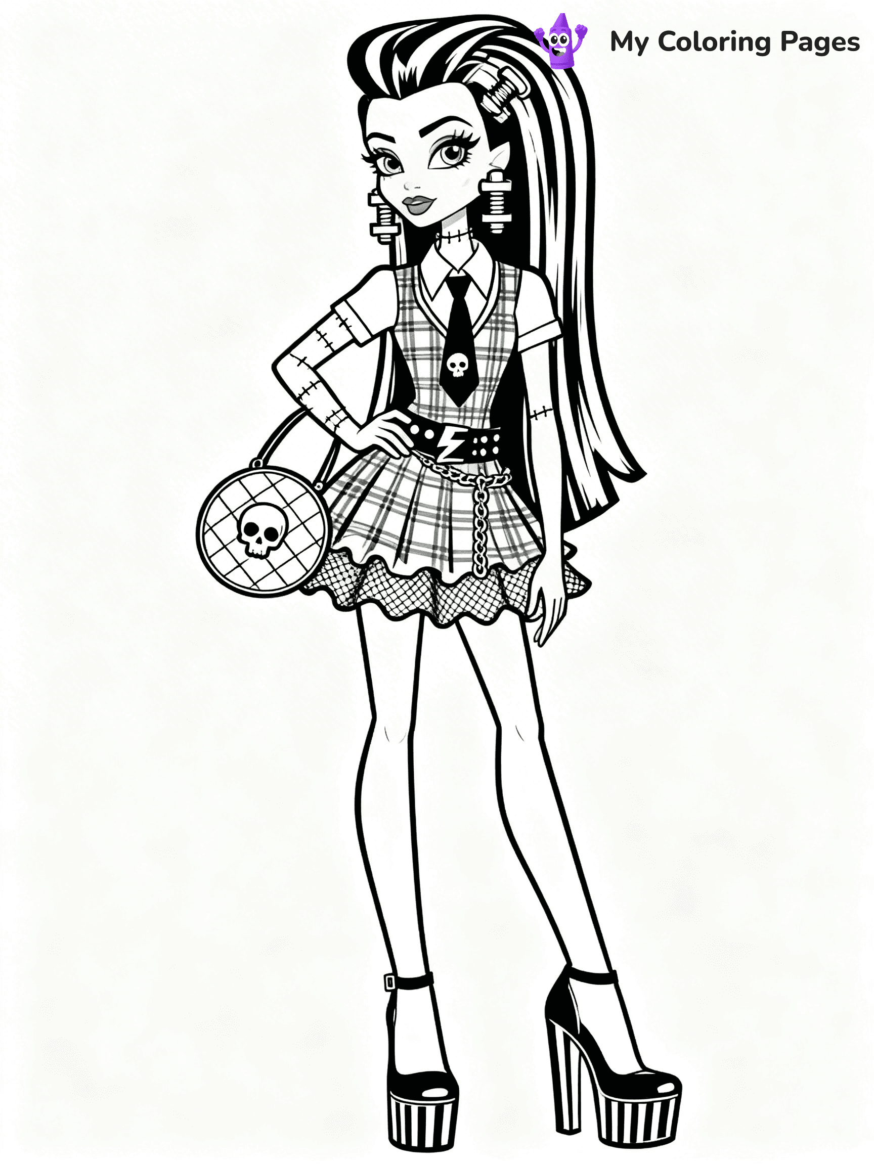 Frankie Monster High Coloring Pages - 7