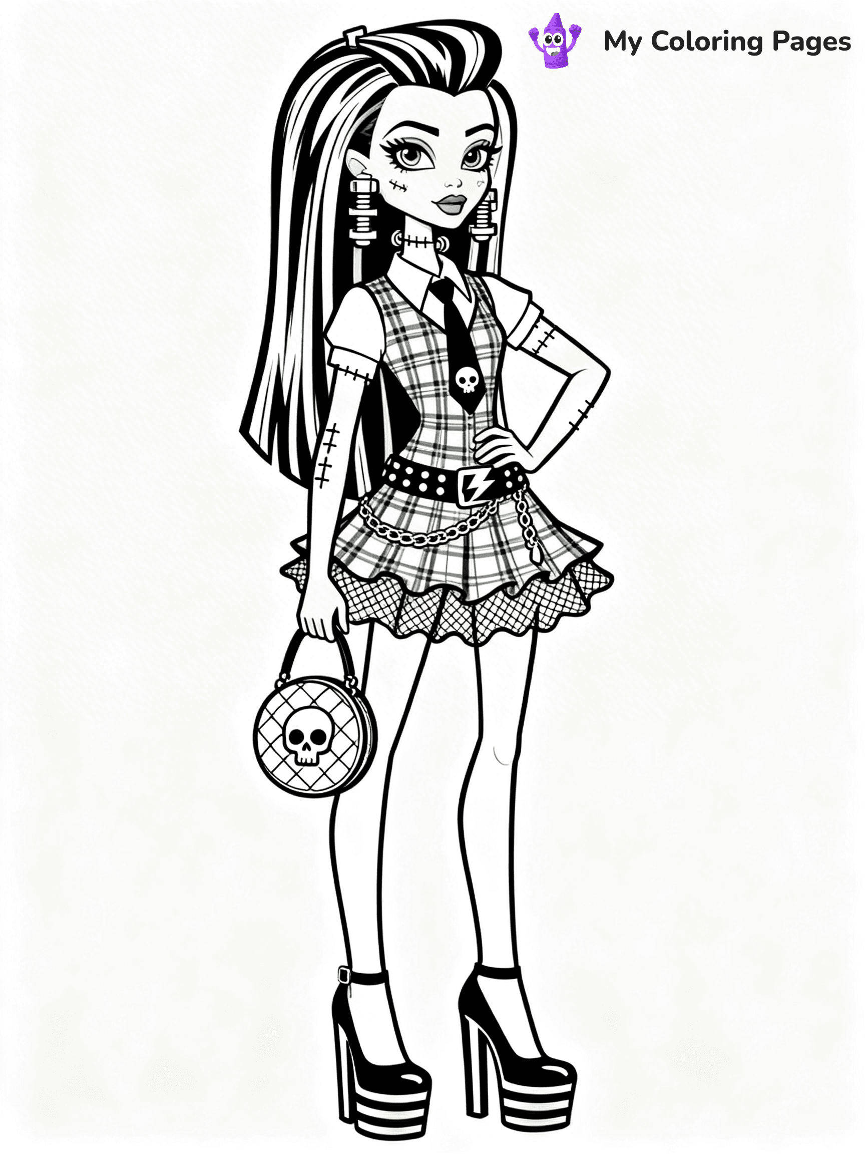 Frankie Monster High Coloring Pages - 6