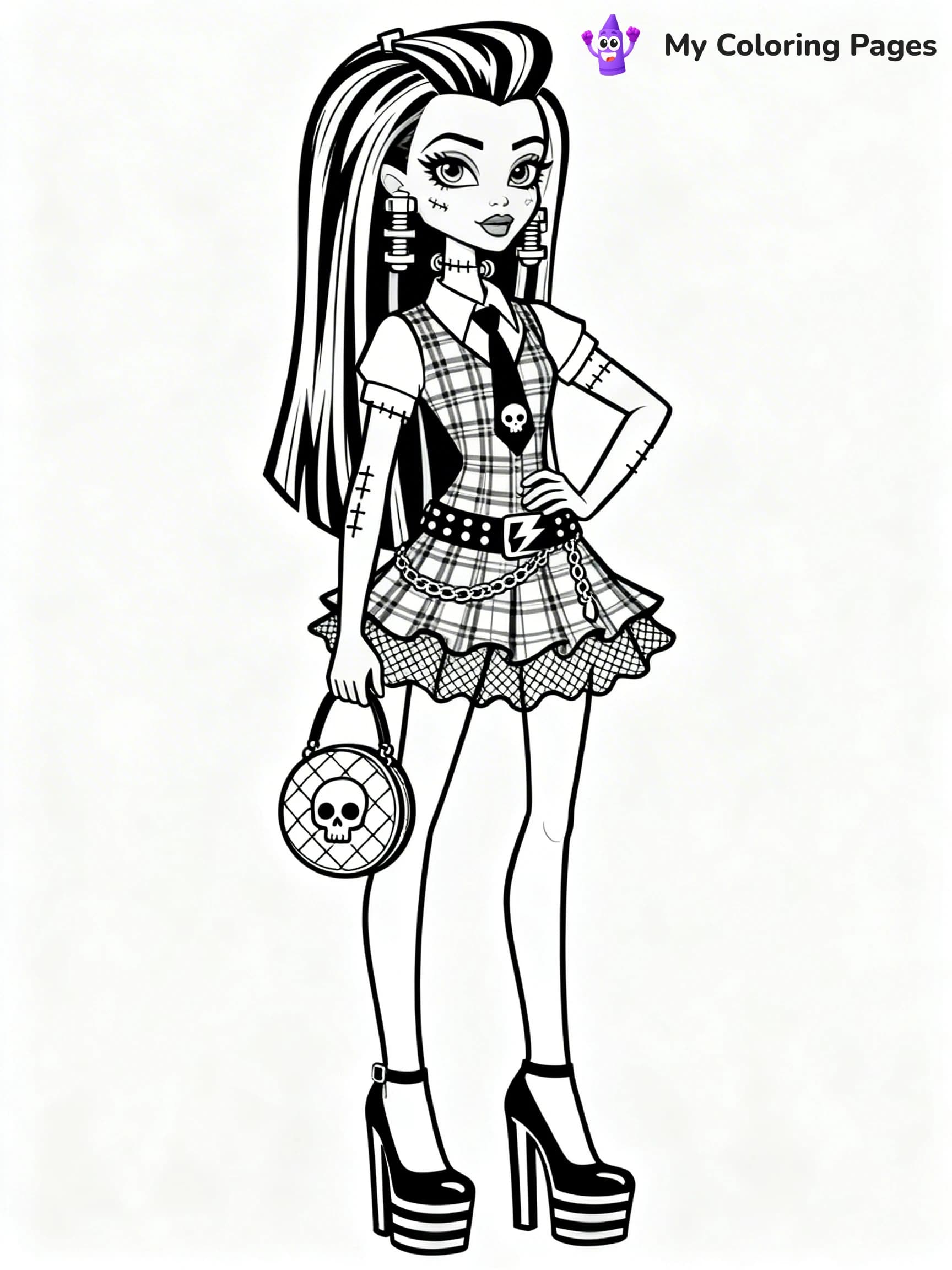 Frankie Monster High Coloring Pages - 6